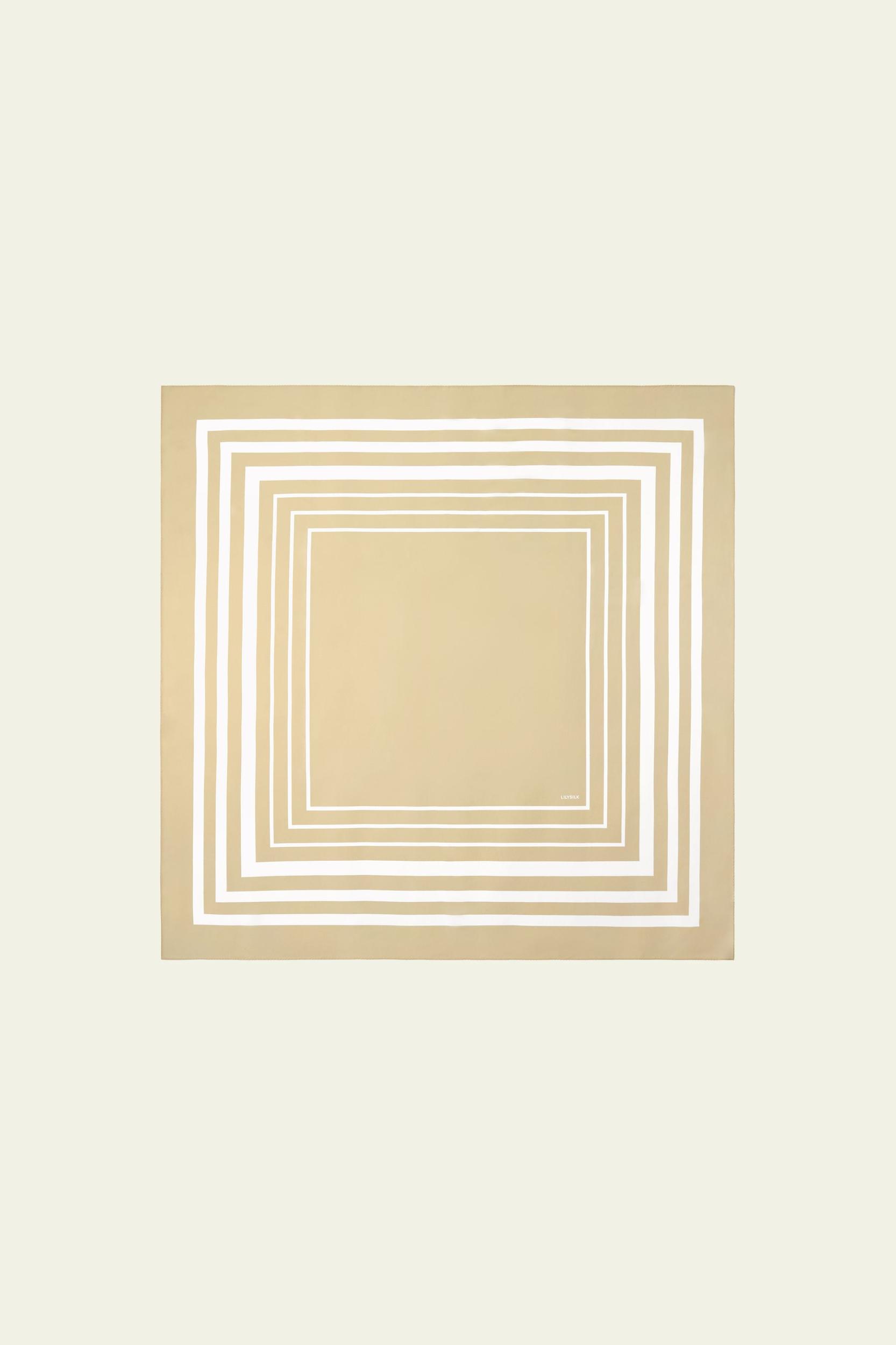 Geometric Print Silk Scarf Product Image