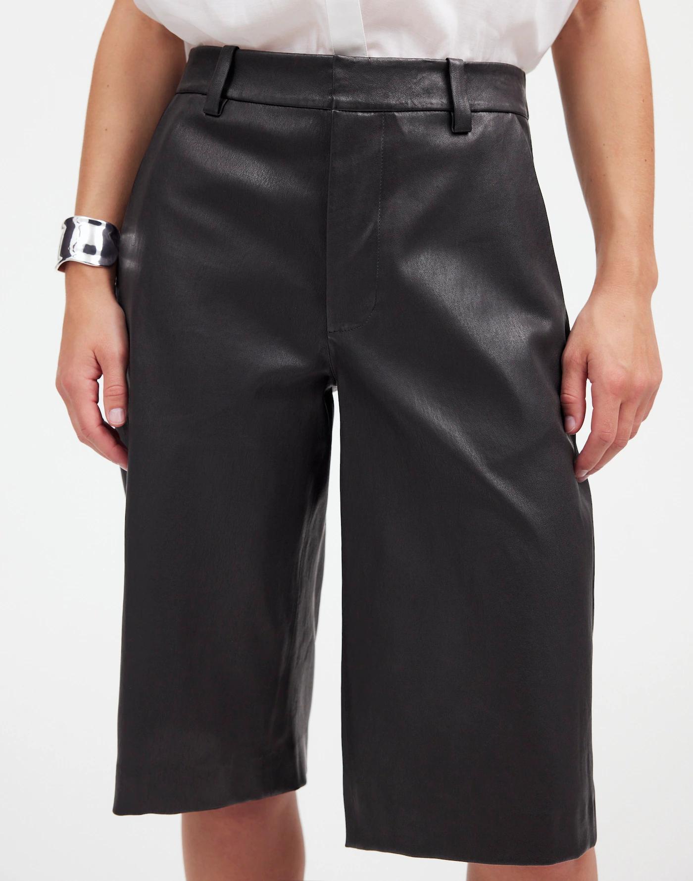 Stretch Leather Culottes Product Image