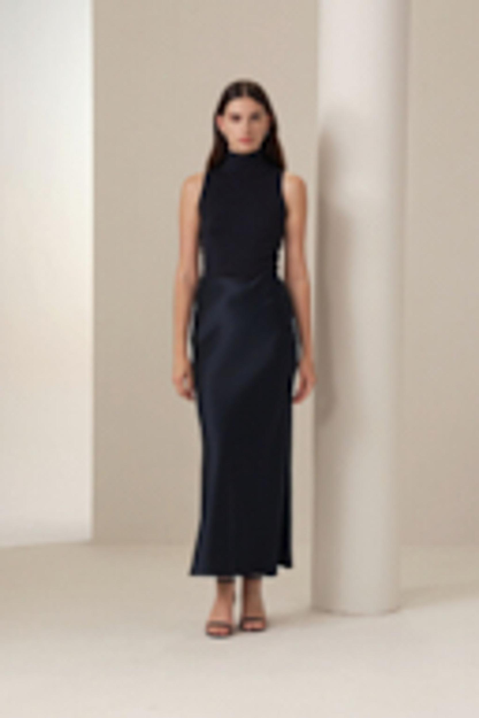 LILYSILK Silk Skirt - Female - Midnight Blue Pure Natural Silk - Fashion Straight-Cut Skirt In Flare Hem Skirt 6 Product Image