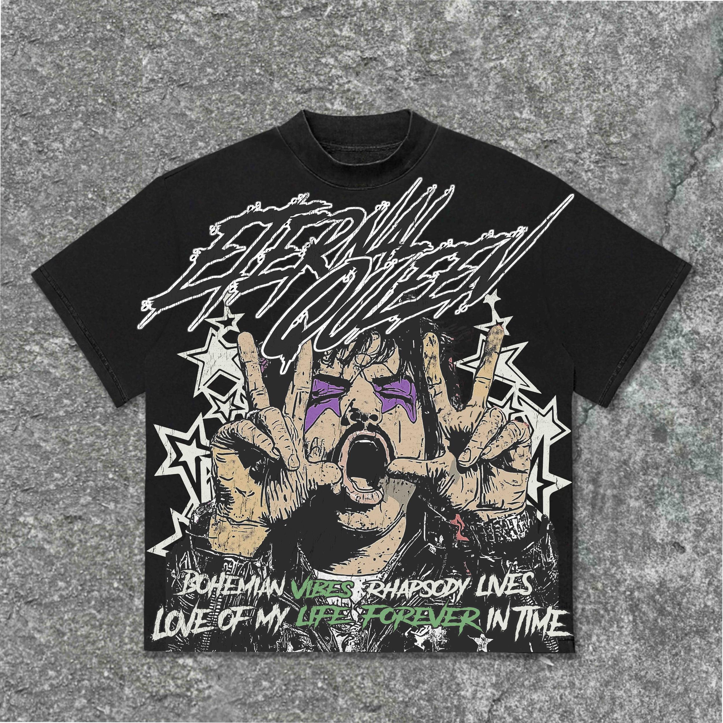 Sopula Freddie Mercury Of The Band Queem Vintage Graphic Cotton T-Shirt Product Image