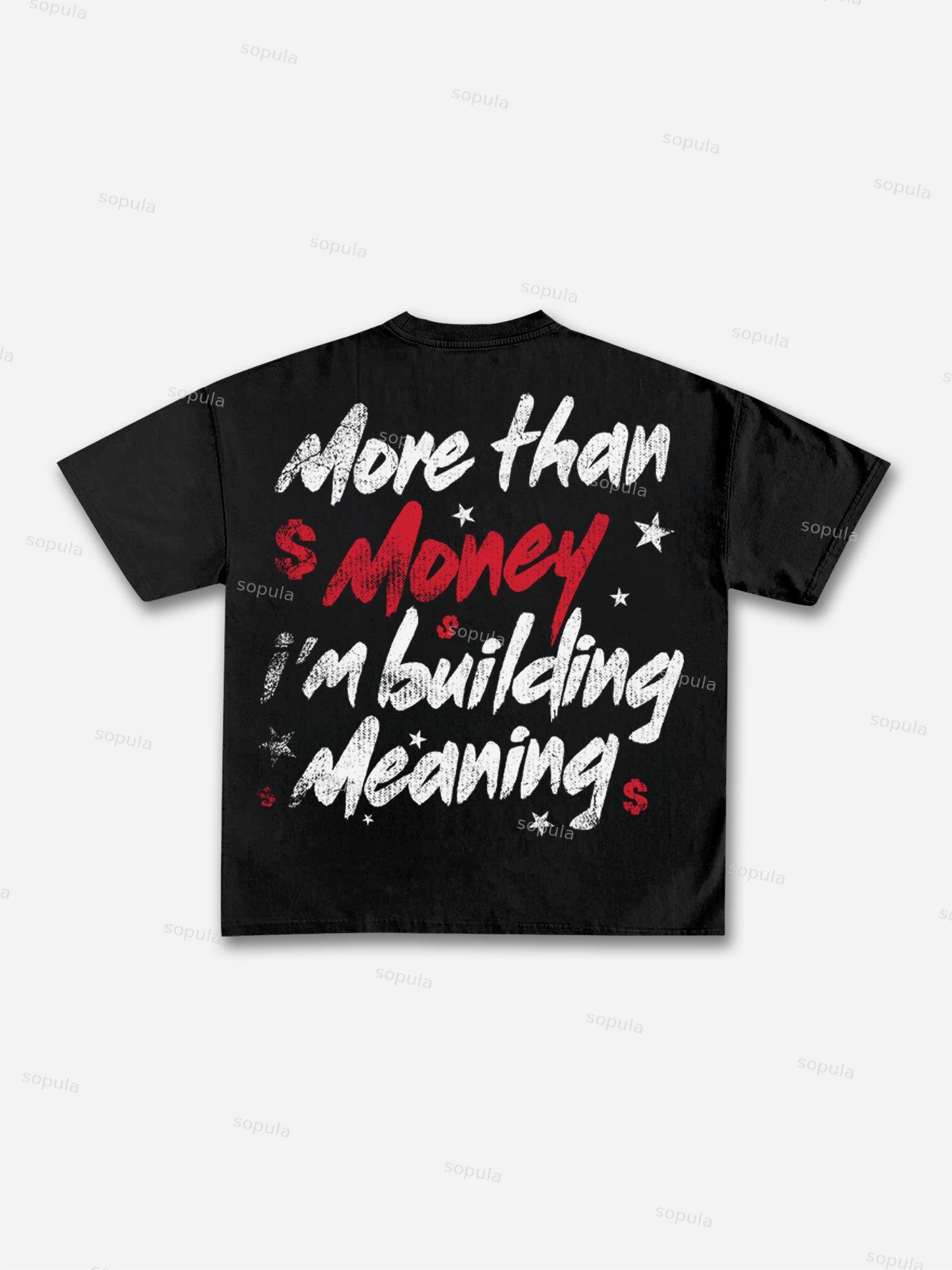 Never Broke God Glock Dollar Vintage Rhinestone Graphic Cotton T-shirt Product Image