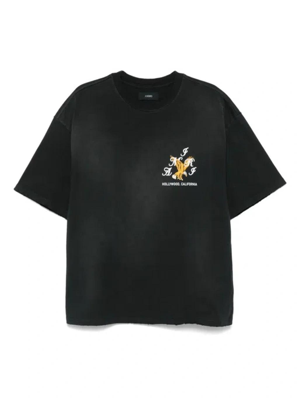 Black 'AMIRI' Eagle Oversized T-shirt Product Image