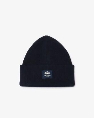 Ribbed Cotton Badge Beanie Product Image