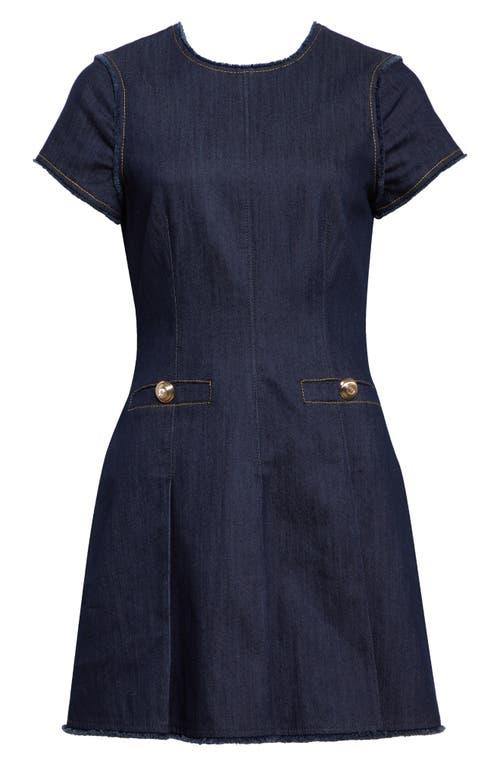 CINQ À SEPT Nova Short-sleeve Denim Mini Dress In Indigo Product Image