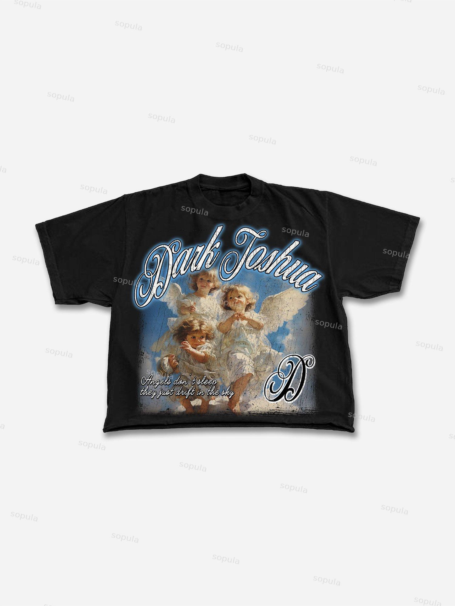 Angelthic Angel Playful Graphic Cotton T-shirt Product Image