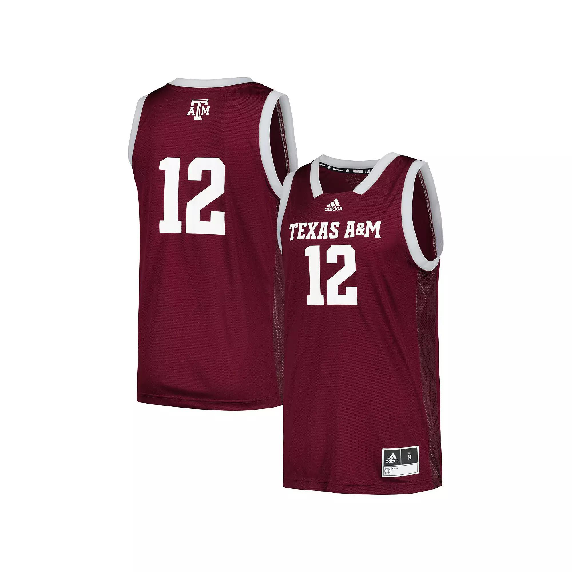 Men's adidas #12 Maroon Texas A&M Aggies Team Swingman Jersey, Size: XL, Red Product Image