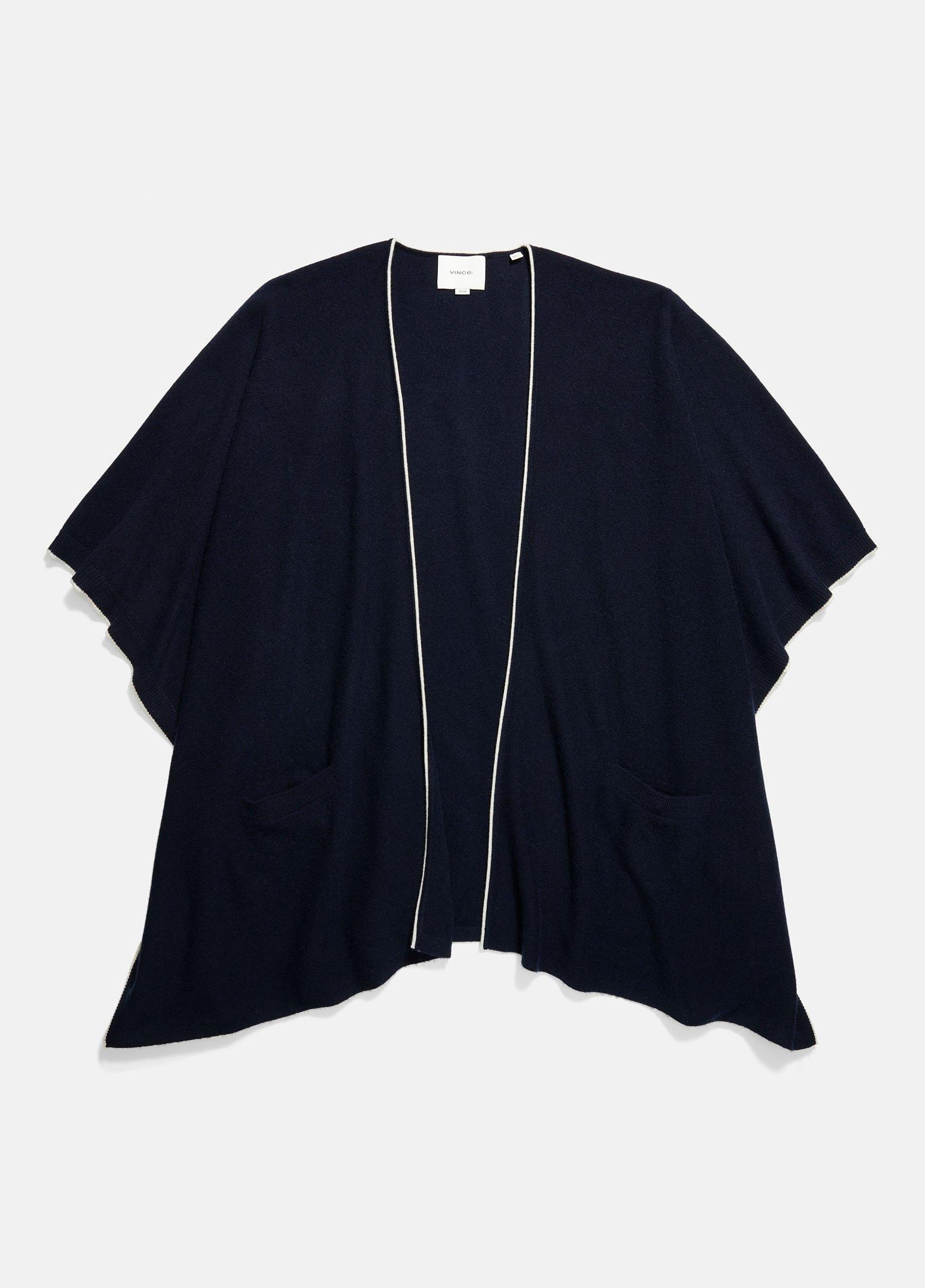 Tipped Jersey-Knit Cashmere Cape Product Image