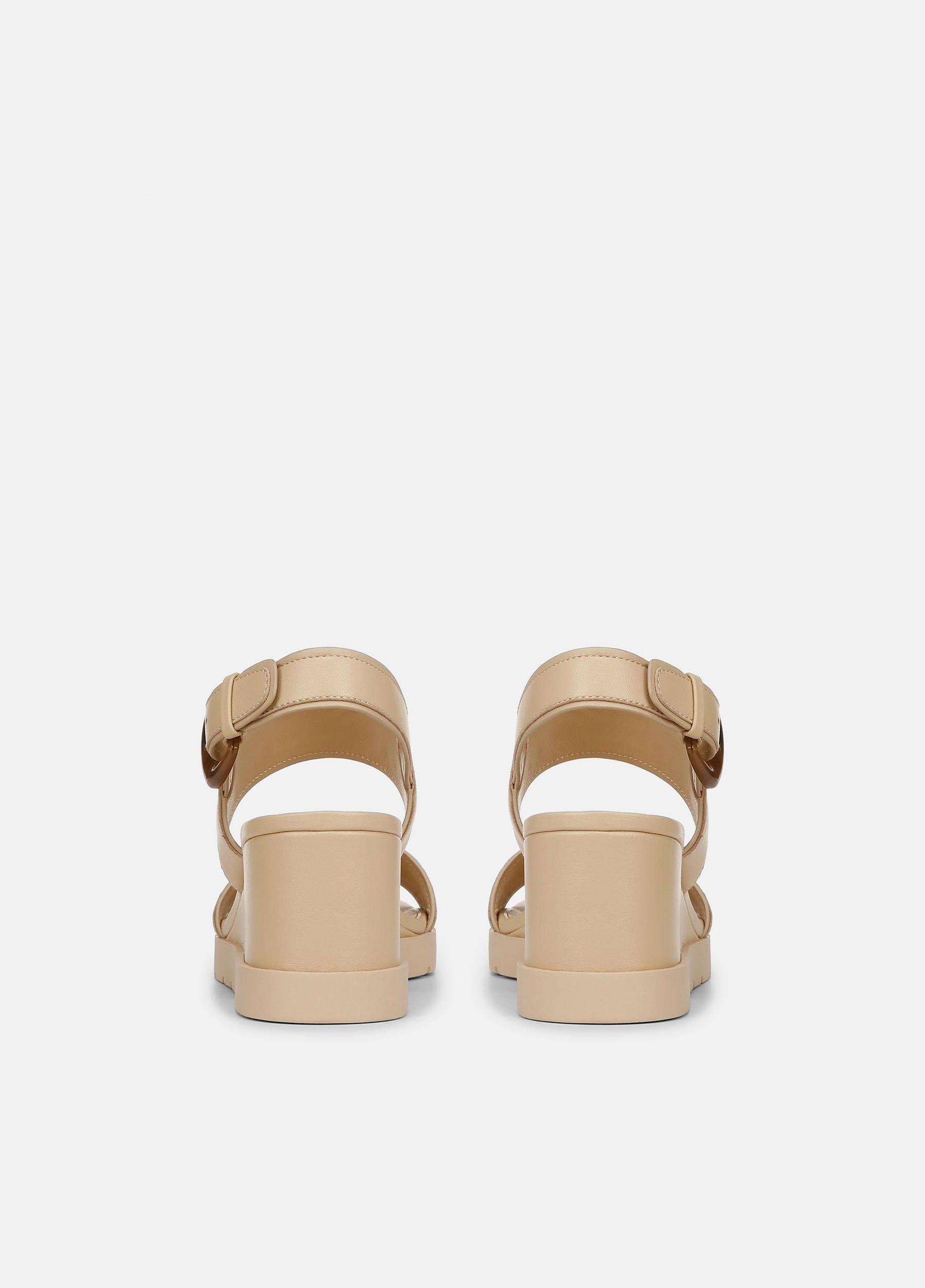 Roma Leather Wedge Sandal Product Image