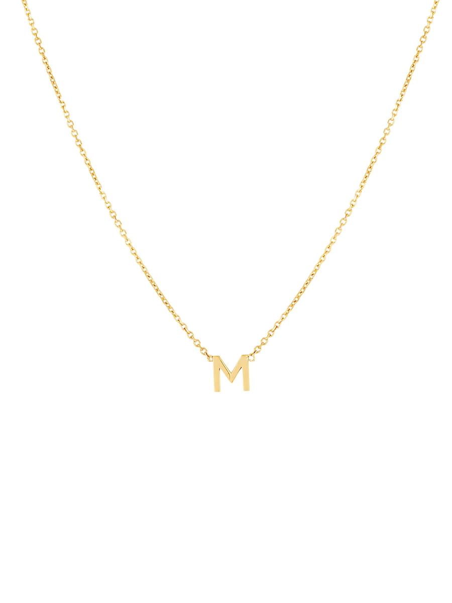 Womens 14K Yellow Gold Initial Pendant Necklace Product Image