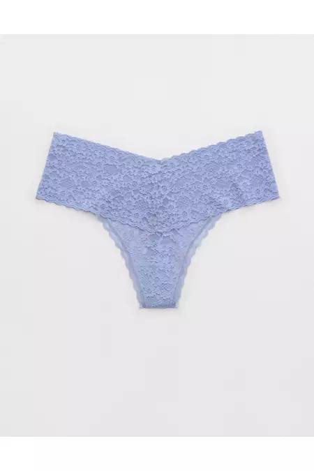 Show Off Vintage Lace Wide Waistband Thong Underwear Women's Product Image
