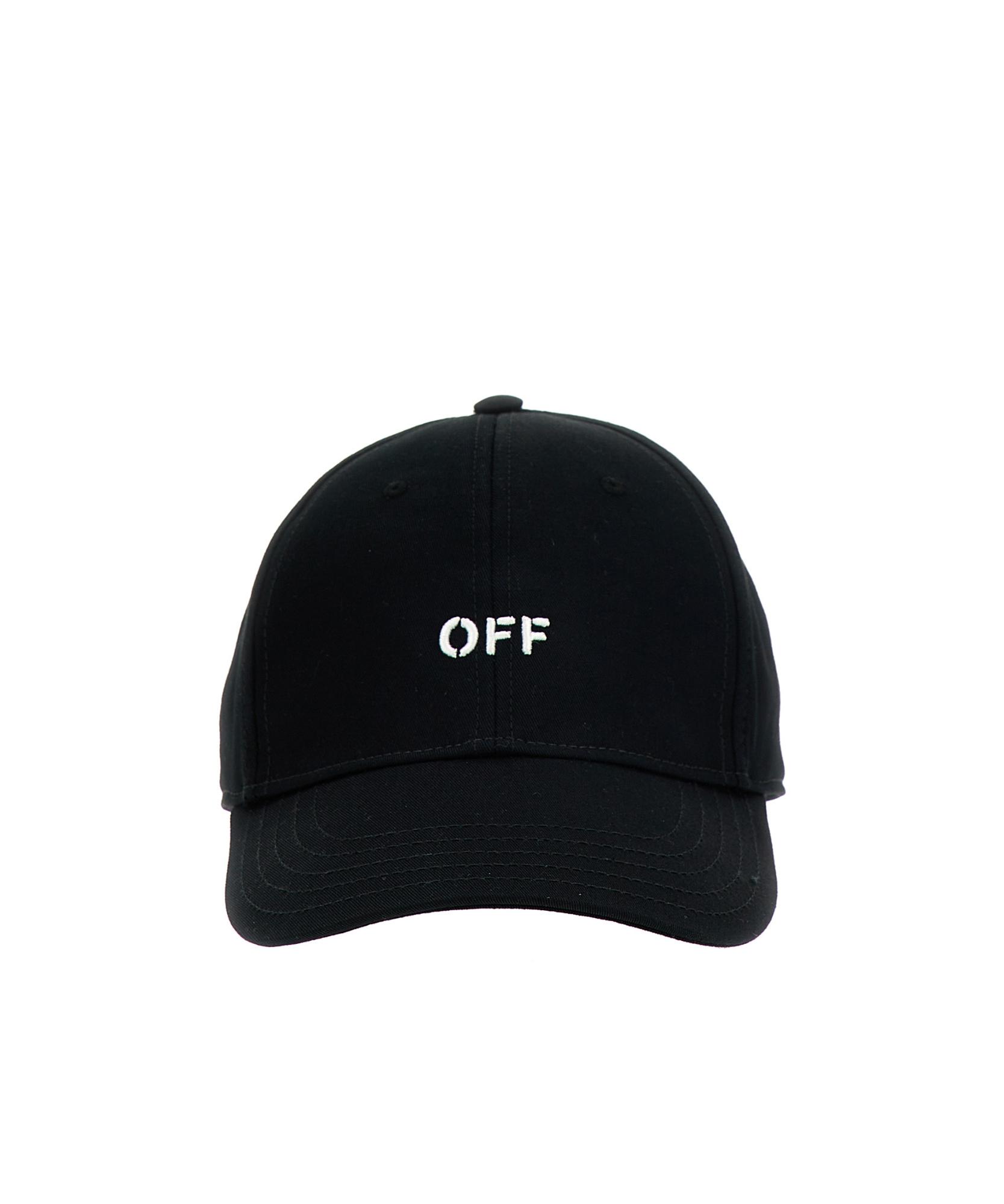 OFF-WHITE Logo-embroidered Baseball Cap With Curved Peak In Black Product Image