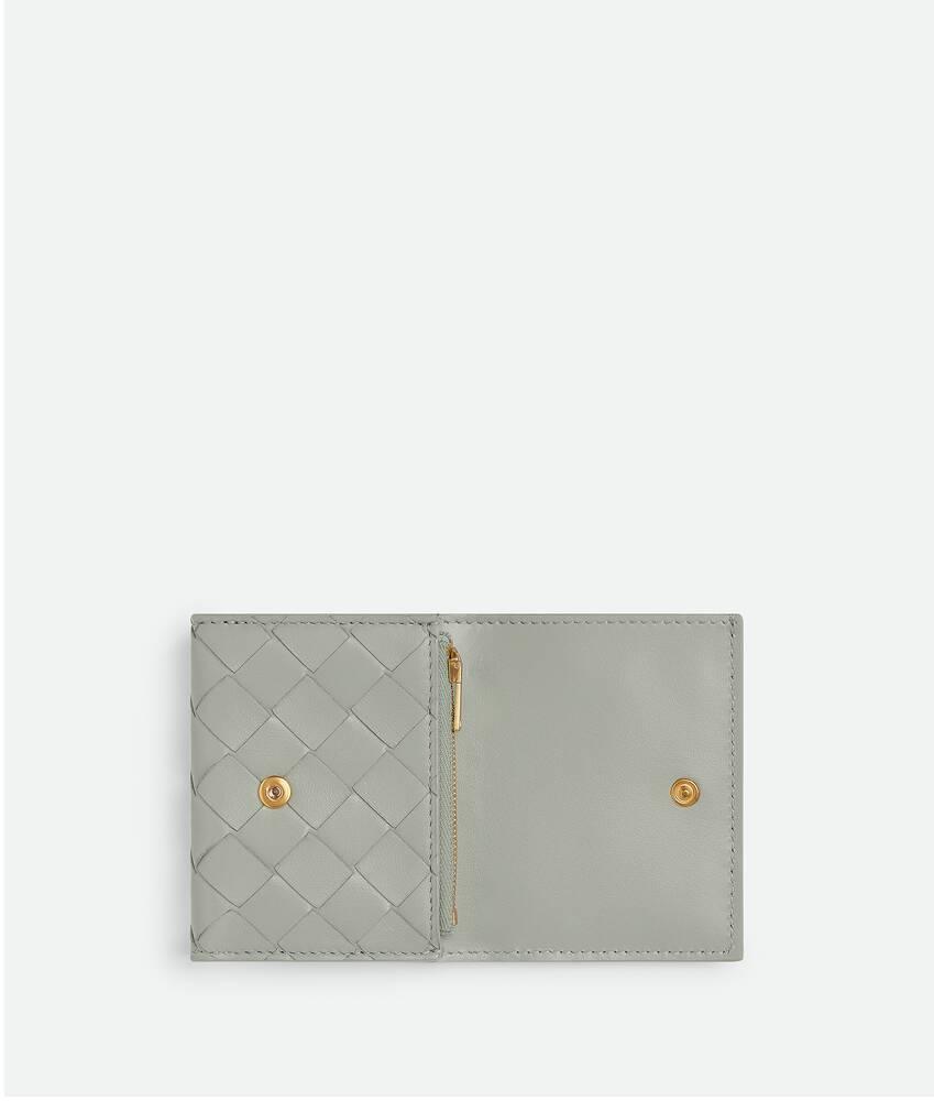 Women's Intrecciato Small Tri-fold Wallet in Agate grey Product Image