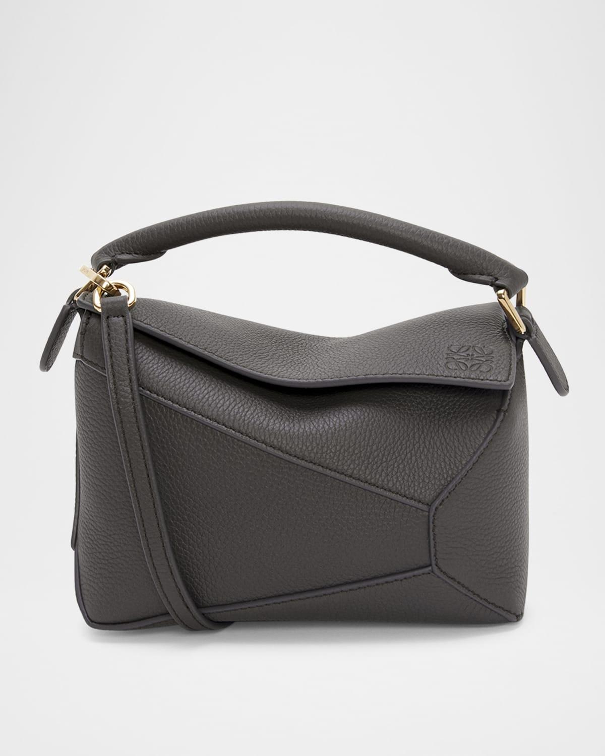 Puzzle Edge Mini Top-Handle Bag in Grained Leather Product Image
