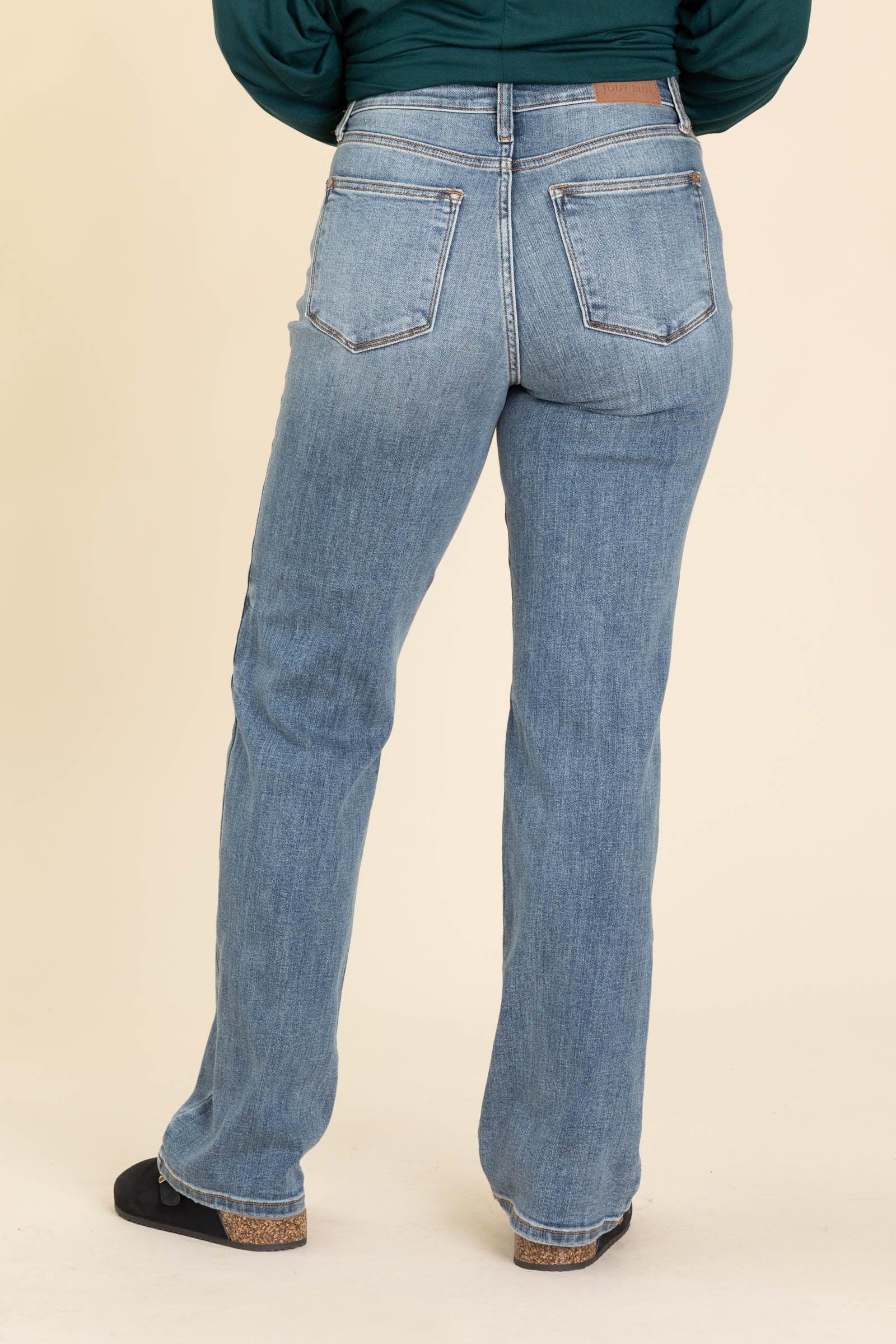 Judy Blue High Waist Dad Straight Jeans Product Image