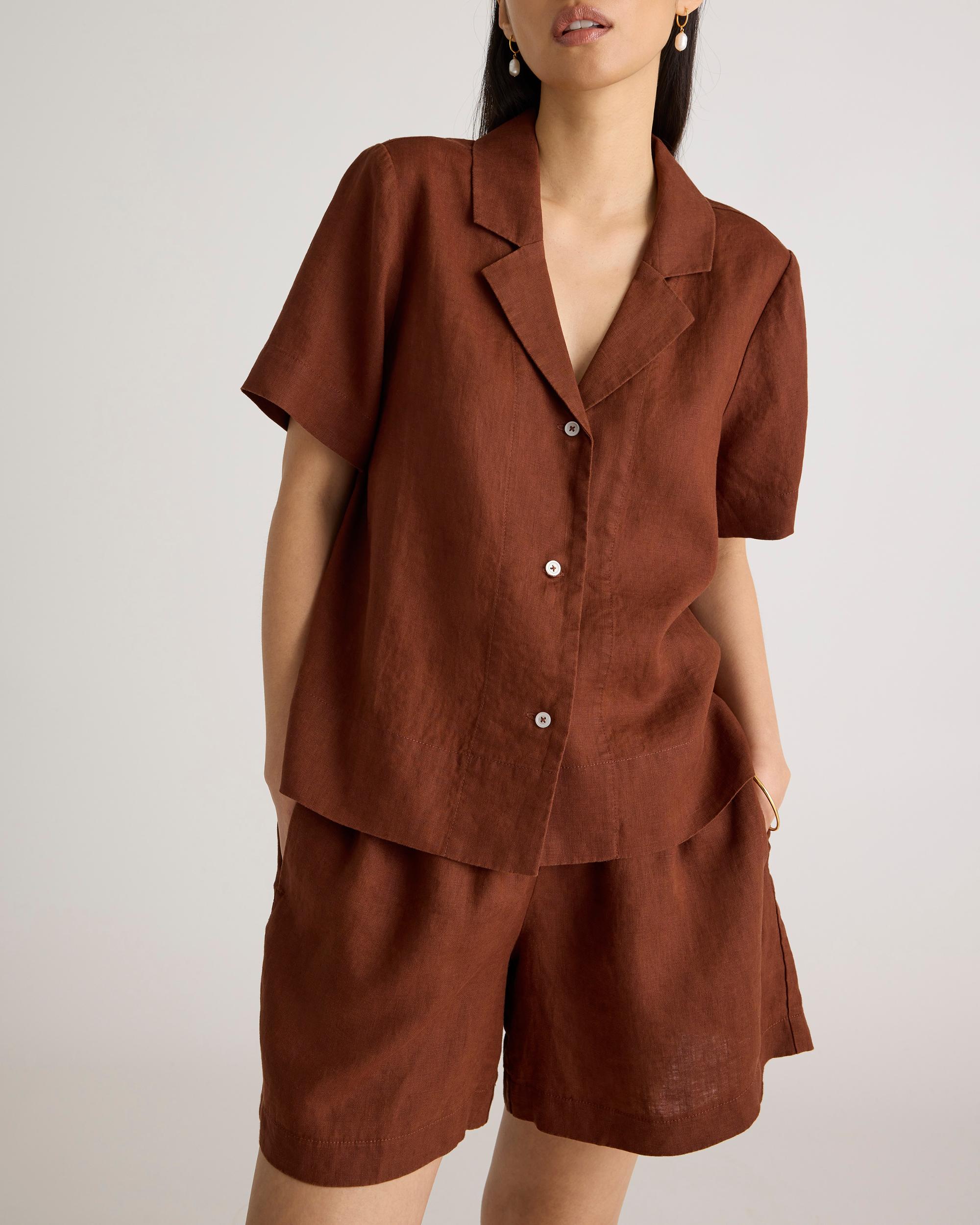 Quince | Women's 100% European Linen High Waisted Shorts Size XS Product Image