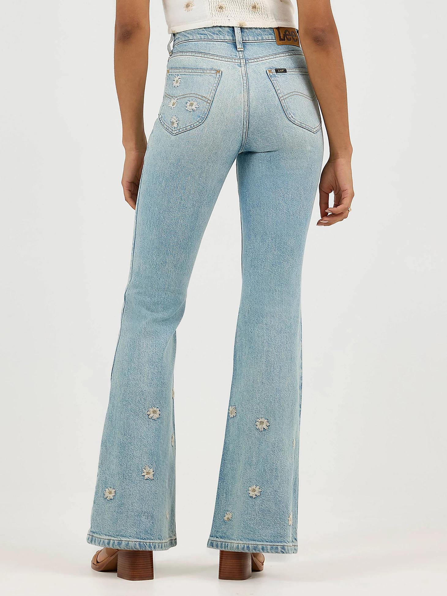 Women's High Rise Daisy Print Flare Jean | Women's Jeans | Lee® Product Image