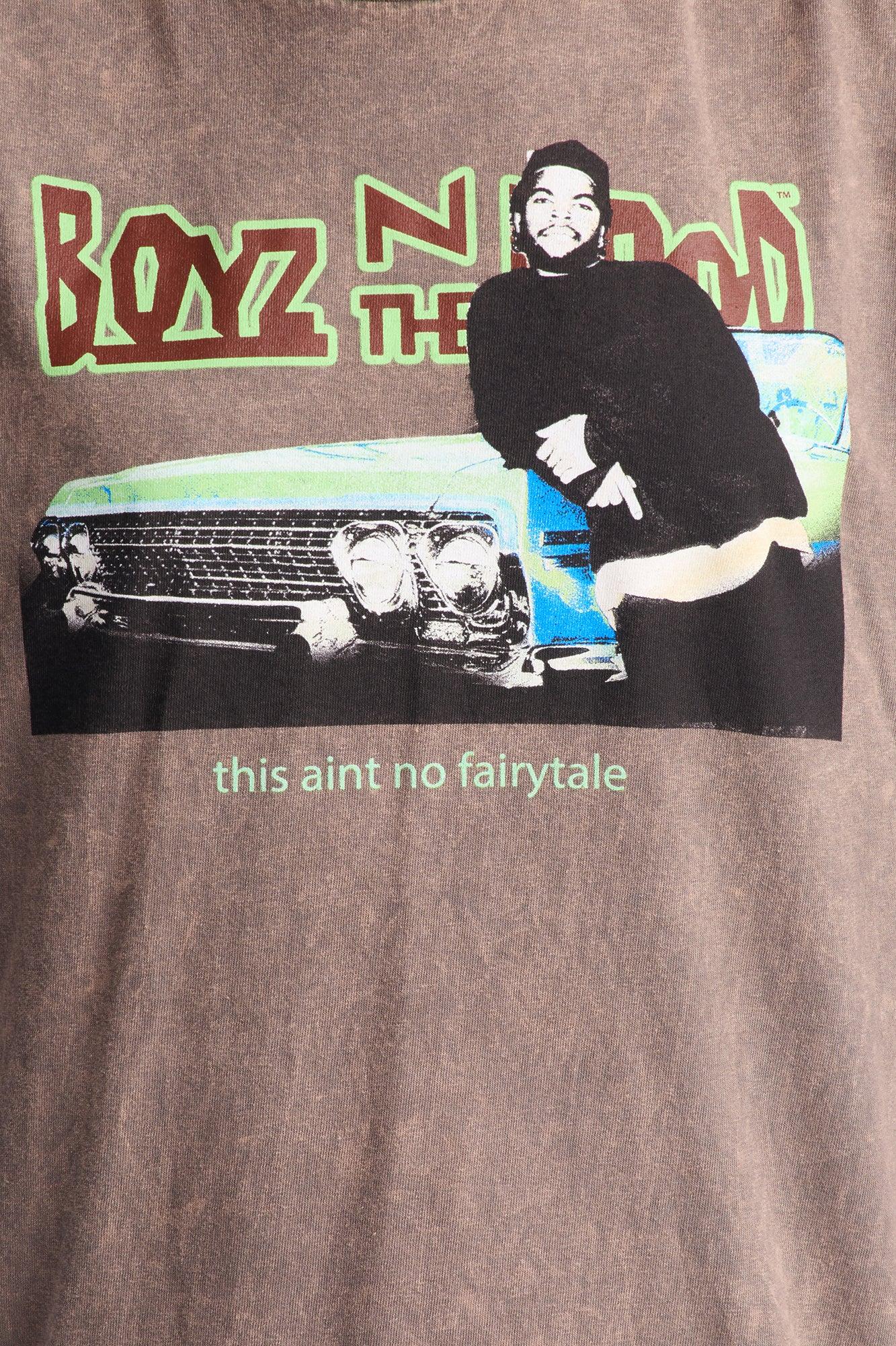 Boyz N The Hood Washed Multi Hit Long Sleeve Tee - Brown Female Product Image