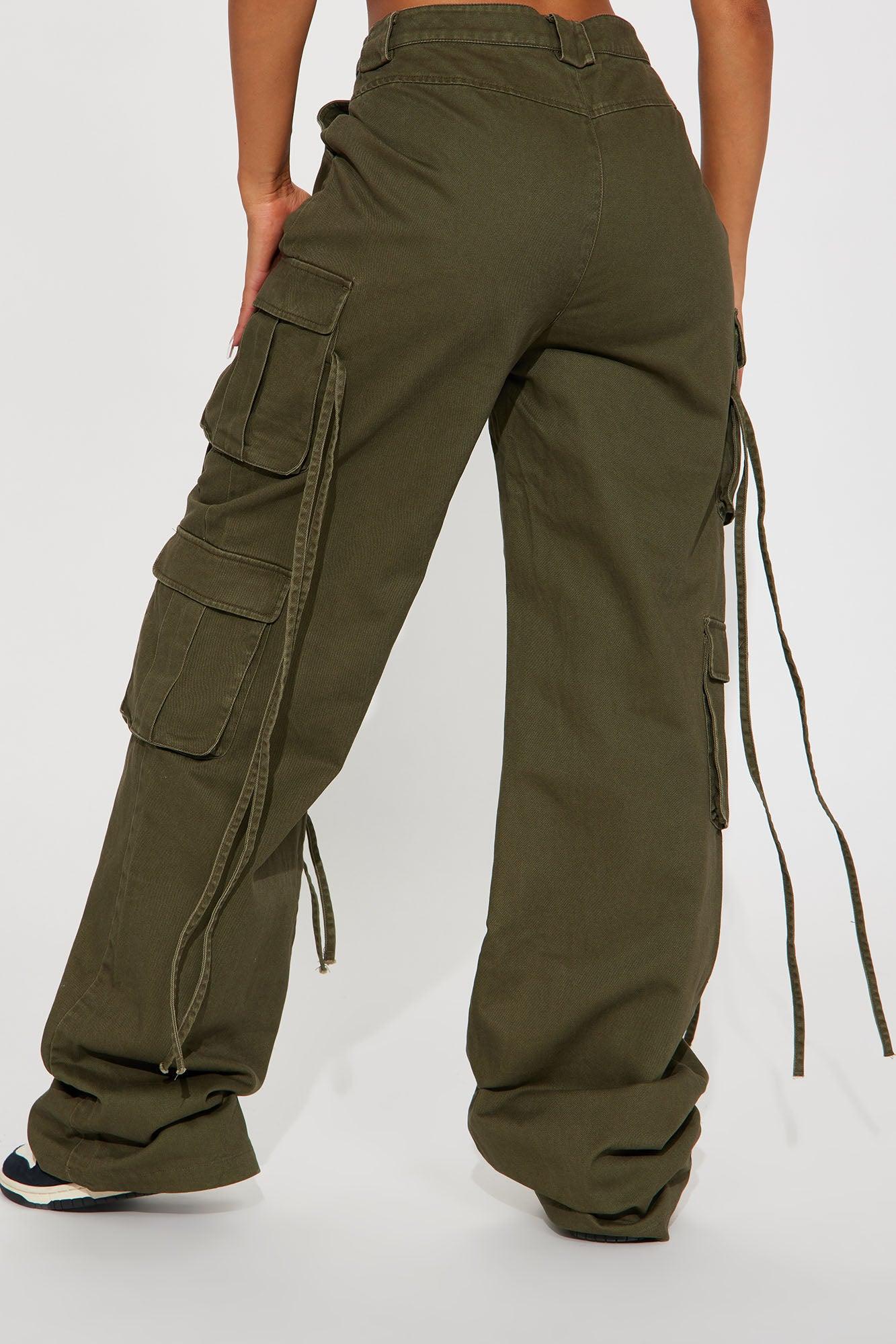 Tall Golden Hour Wide Leg Cargo Pant - Olive Product Image