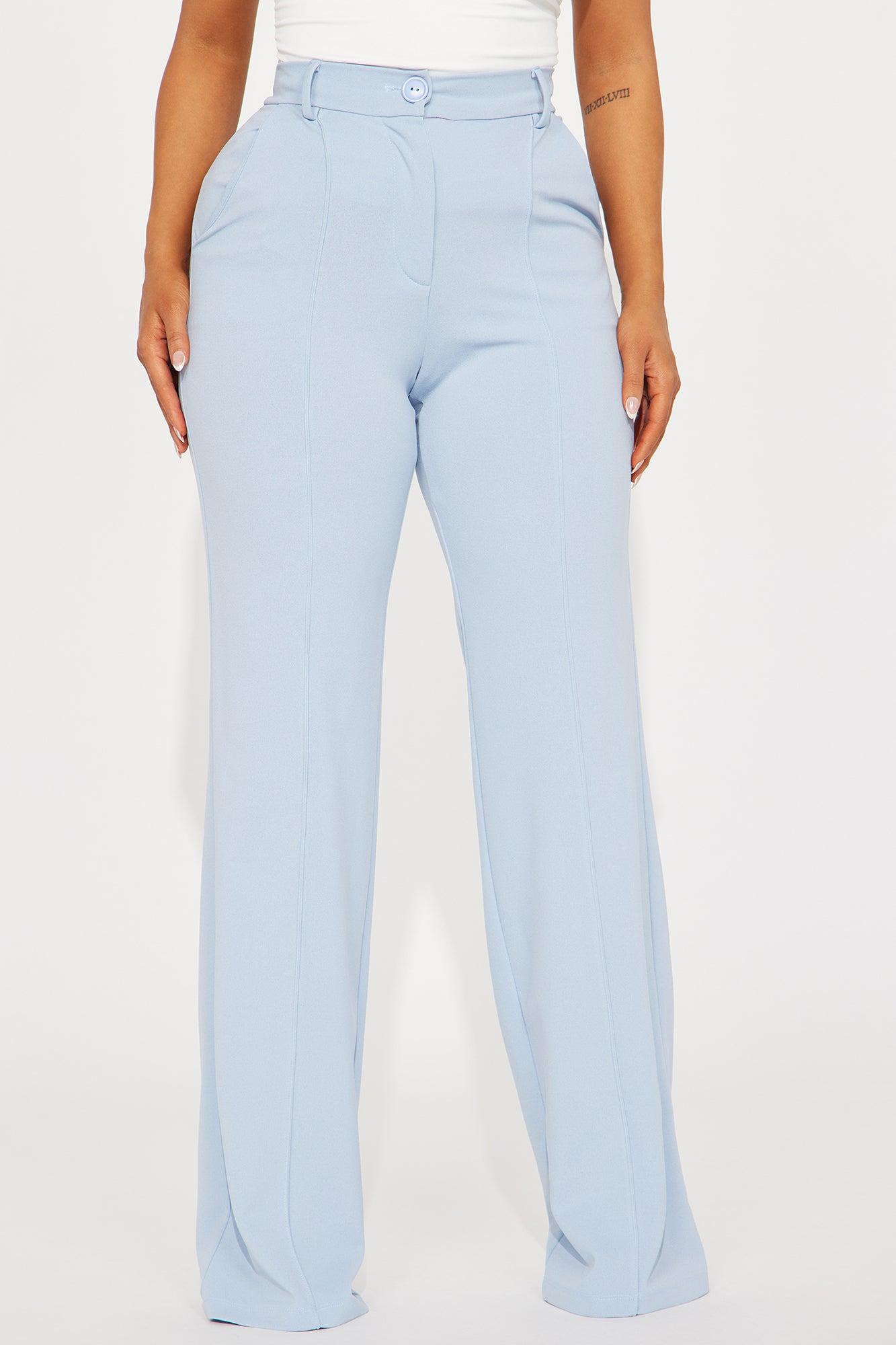 Heidi Wide Leg Trouser Pant - Slate Blue Product Image
