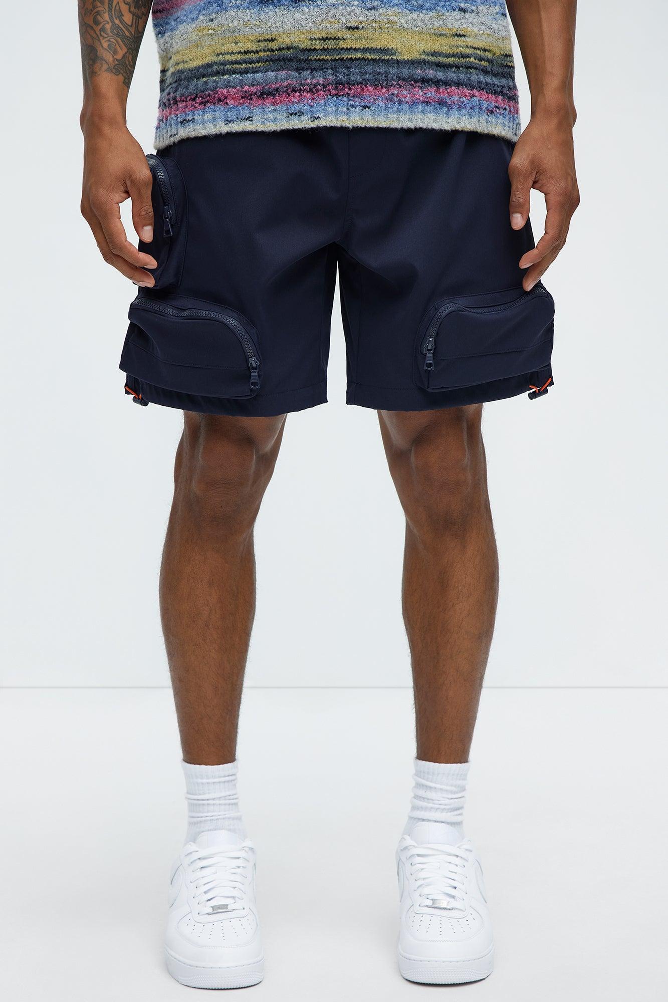 Gone Fishing Cargo Shorts - Navy Product Image