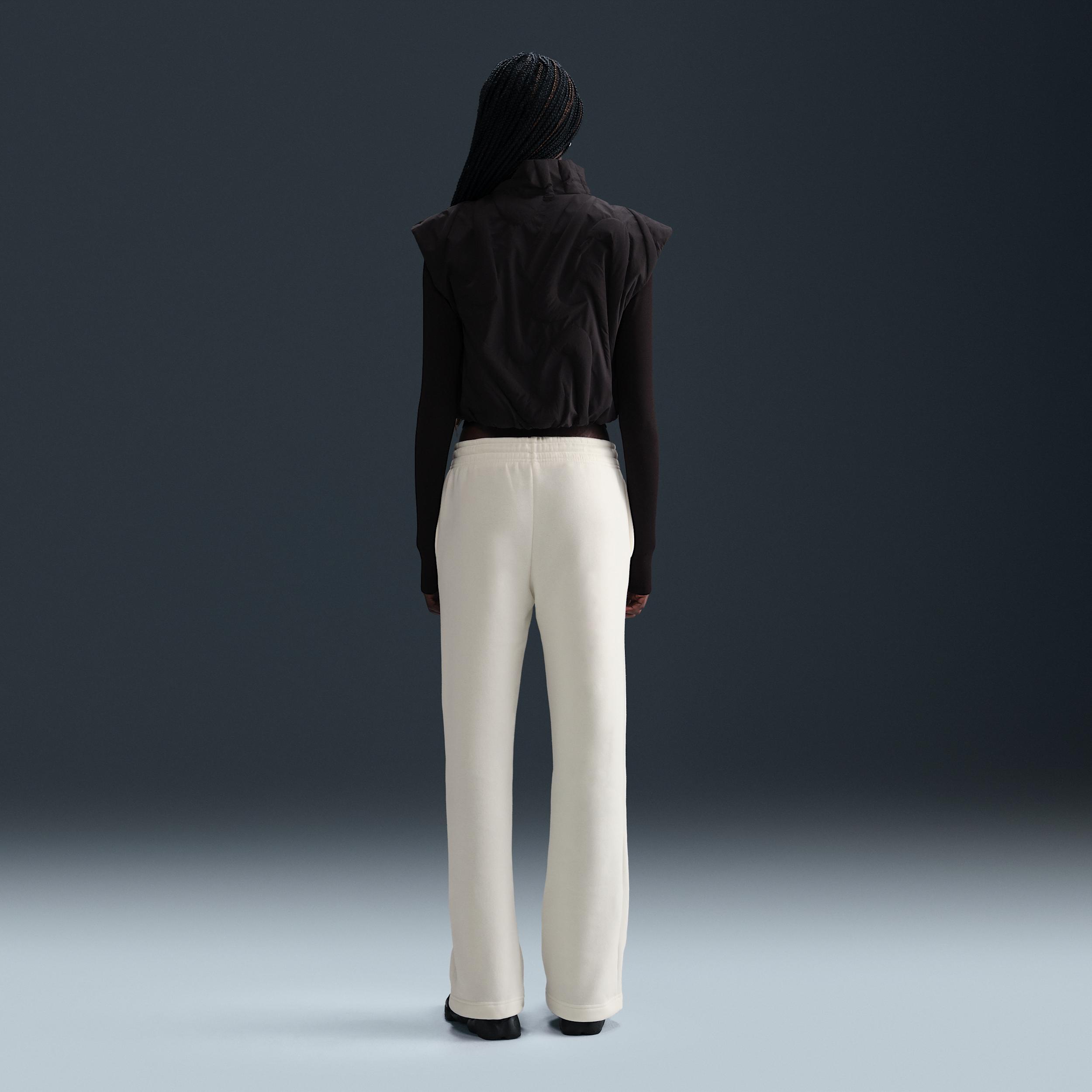 Womens Nike Sportswear Phoenix Fleece Mid-Rise Open-Hem Pants | HQ7723-133 Product Image