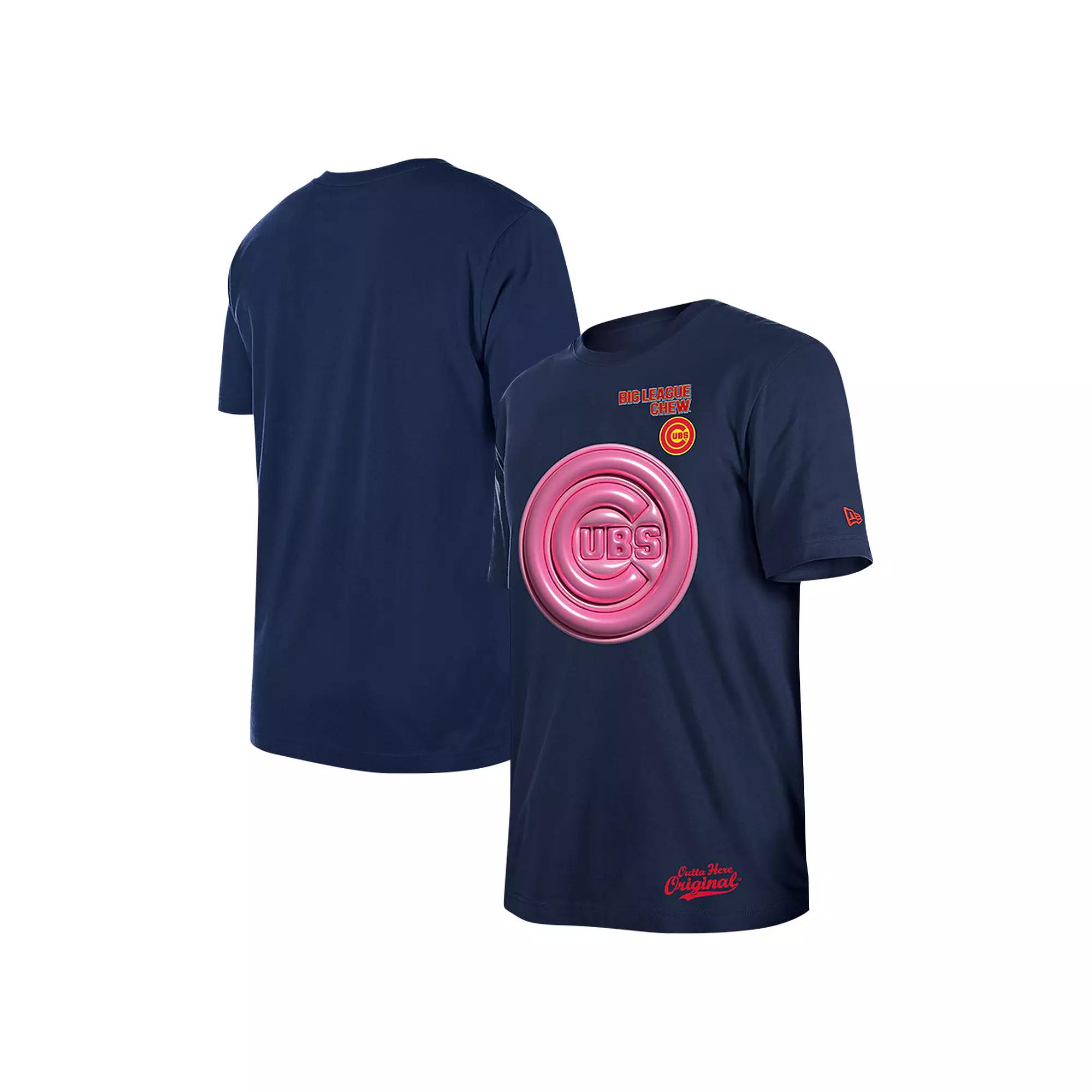 Men's New Era Navy Chicago Cubs Big League Chew T-Shirt, Size: Small, Blue Product Image