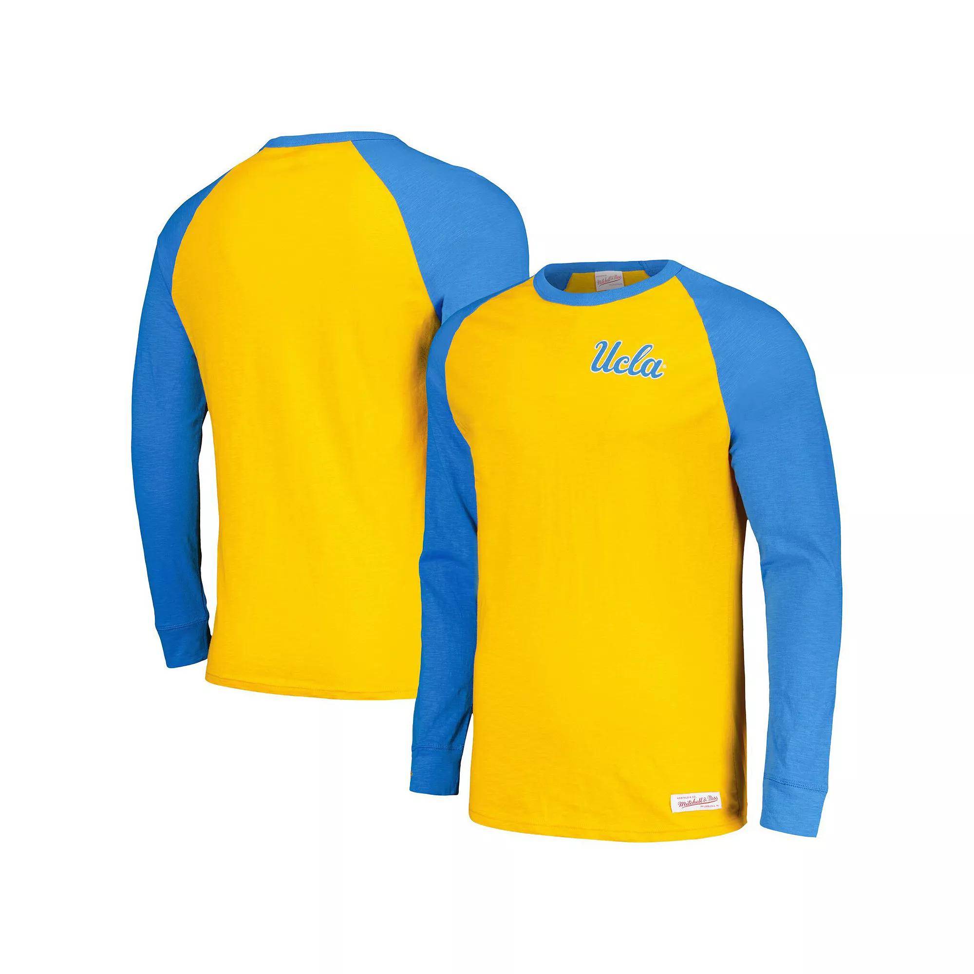 Men's Mitchell & Ness Blue UCLA Bruins Legendary Slub Raglan Long Sleeve T-Shirt, Size: Medium Product Image
