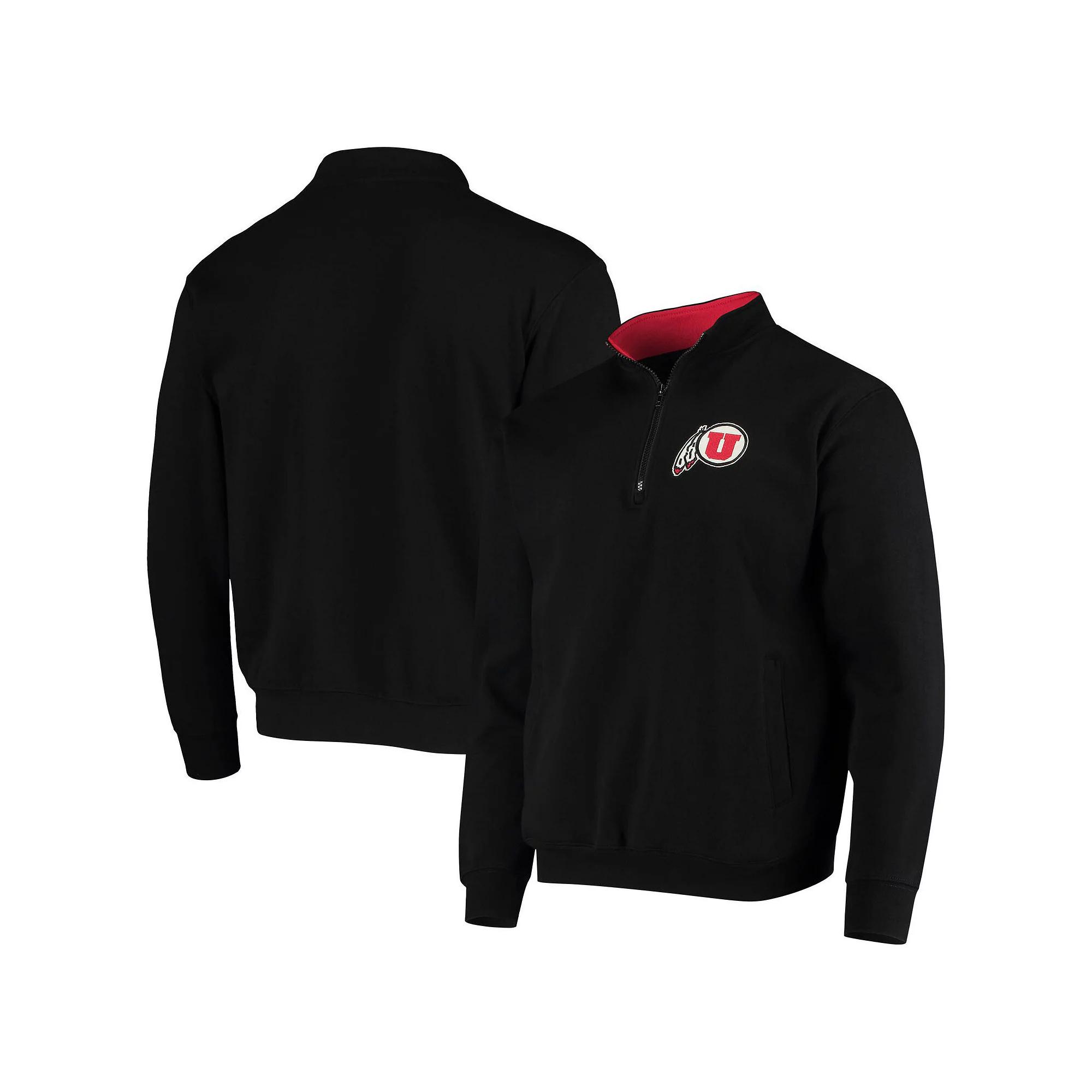 Men's Colosseum Black Utah Utes Tortugas Logo Quarter-Zip Jacket,  Product Image