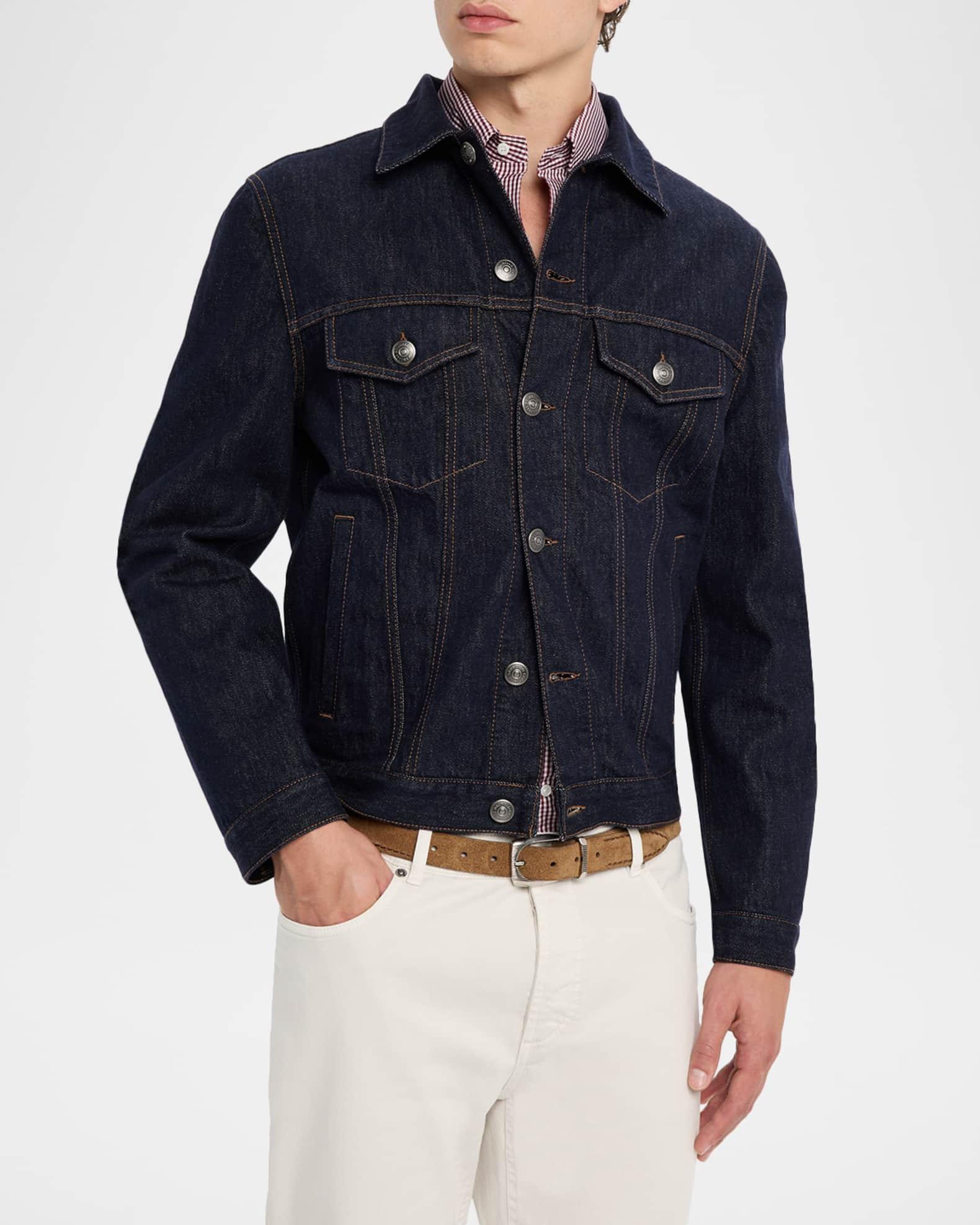 Men's Italian Selvedge Denim Jacket Product Image