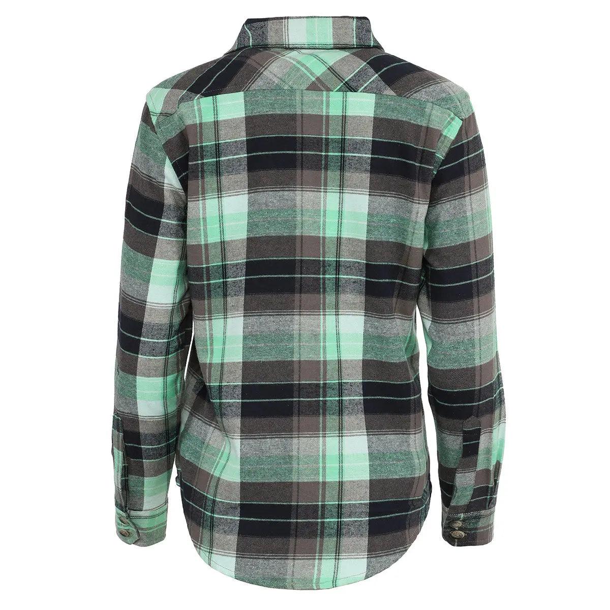 Canada Weather Gear Women's 2 Pocket Plaid Button Up Long Sleeve Shirt Product Image