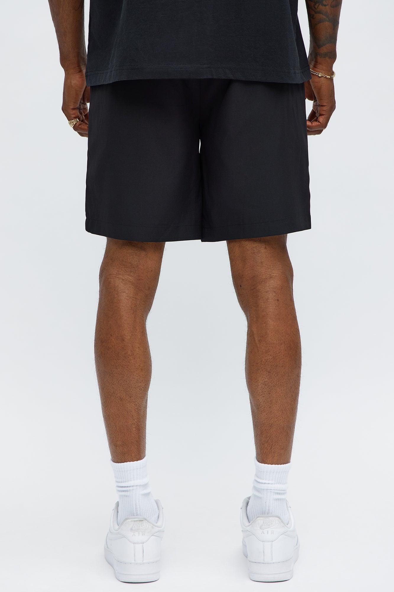 Relaxed 83 Contrast Binding Shorts - Black Male Product Image