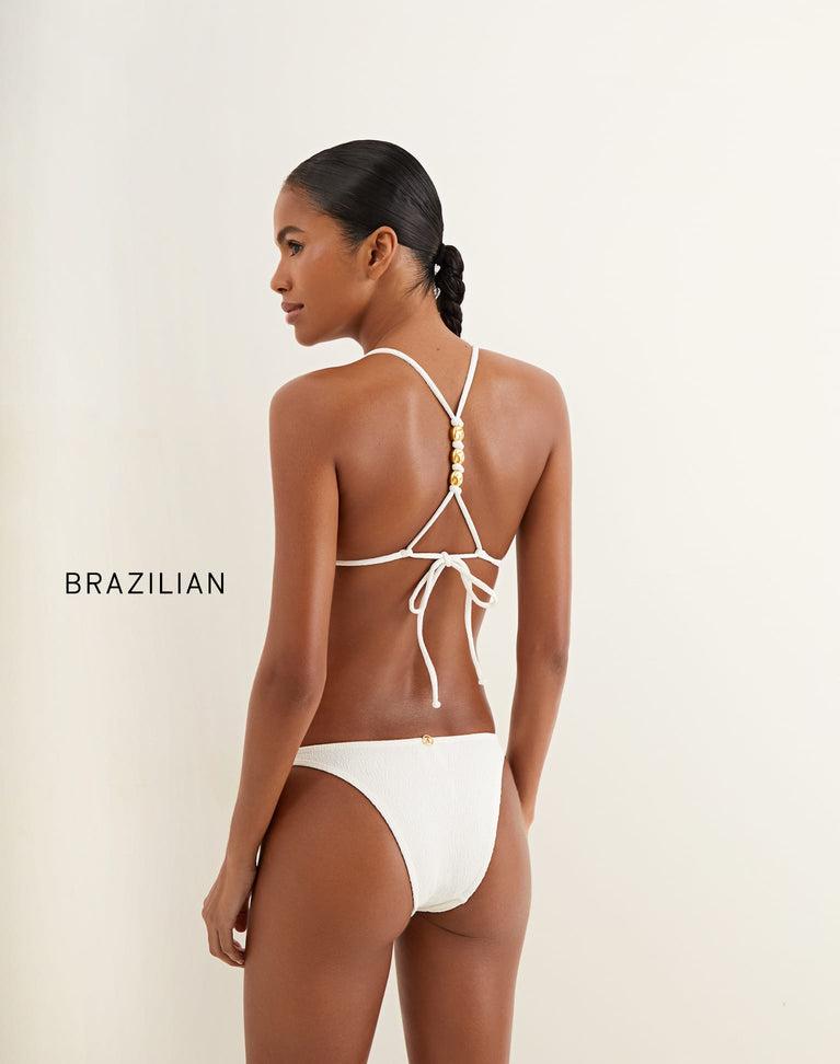 Firenze Kori T Back Tri Top - Off White Product Image