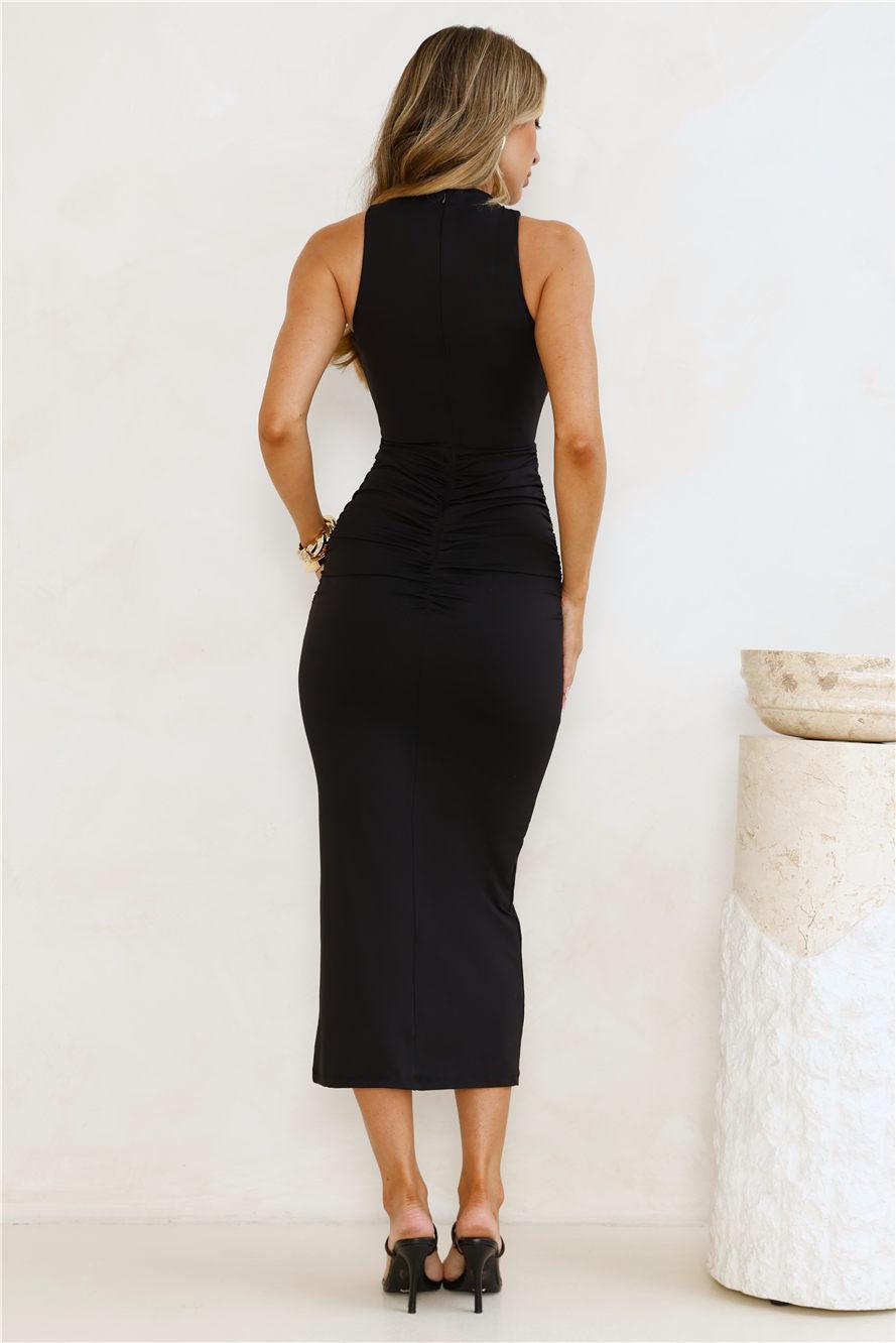 Crushing On You Midi Dress Black Product Image