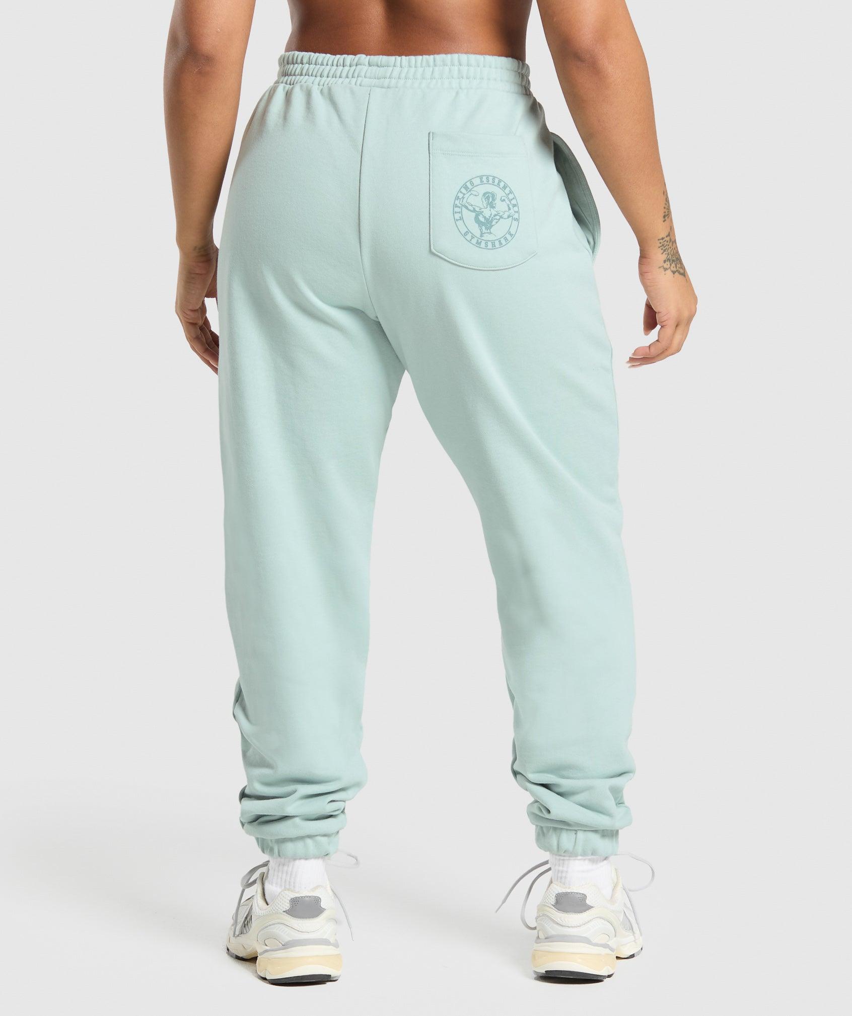 Gymshark Back Gains Graphic Joggers - Morning Blue Female Product Image