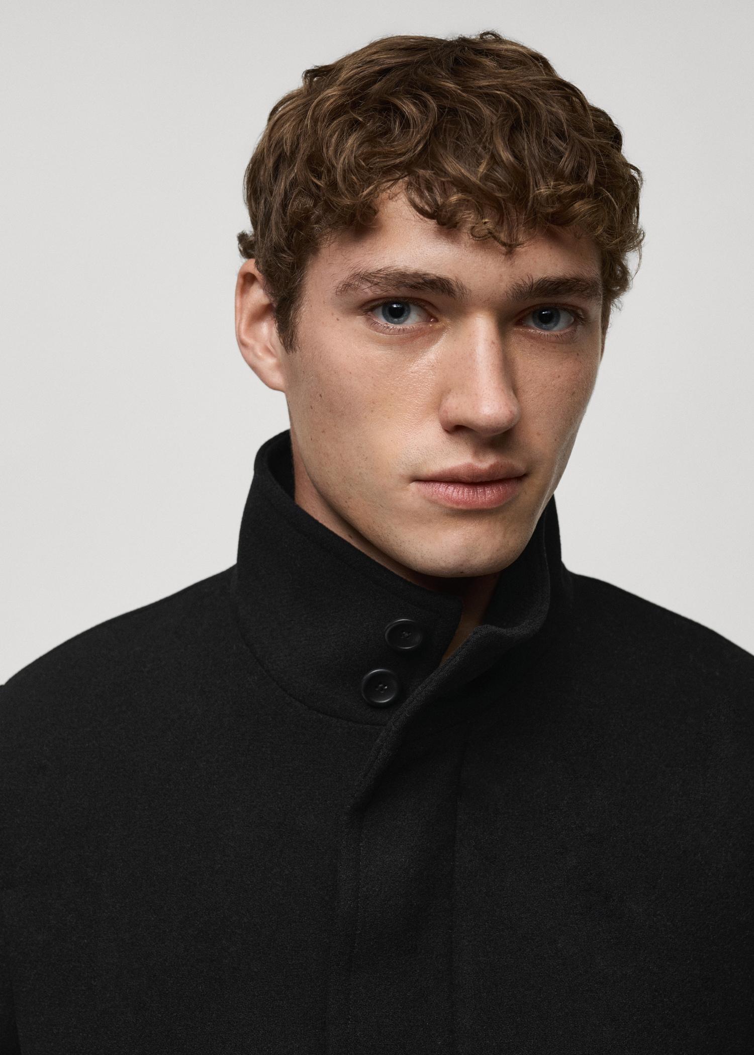 Quilted wool inner coat - Men | MANGO USA Product Image