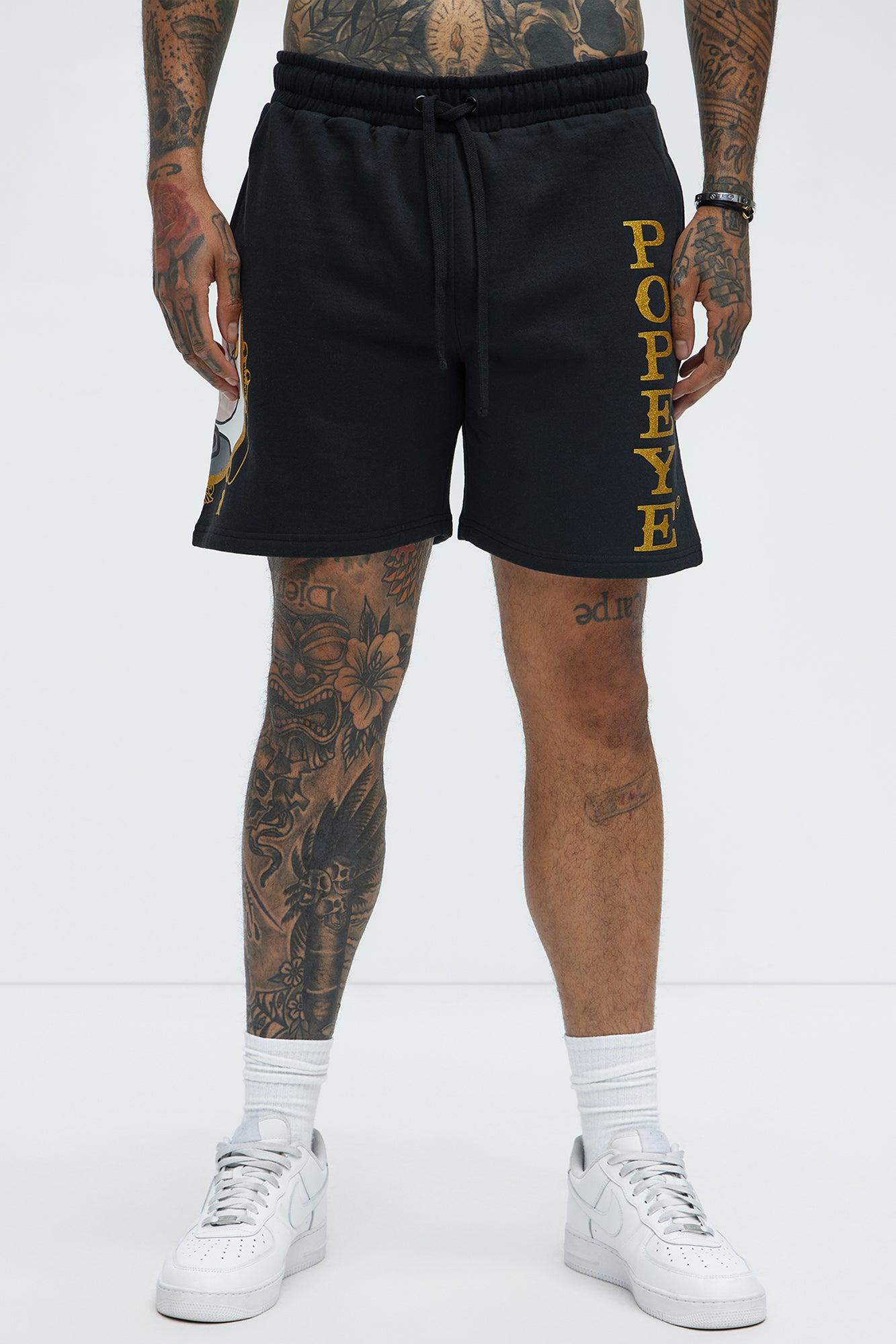 Popeye The Sailorman Sweatshorts - Black Product Image