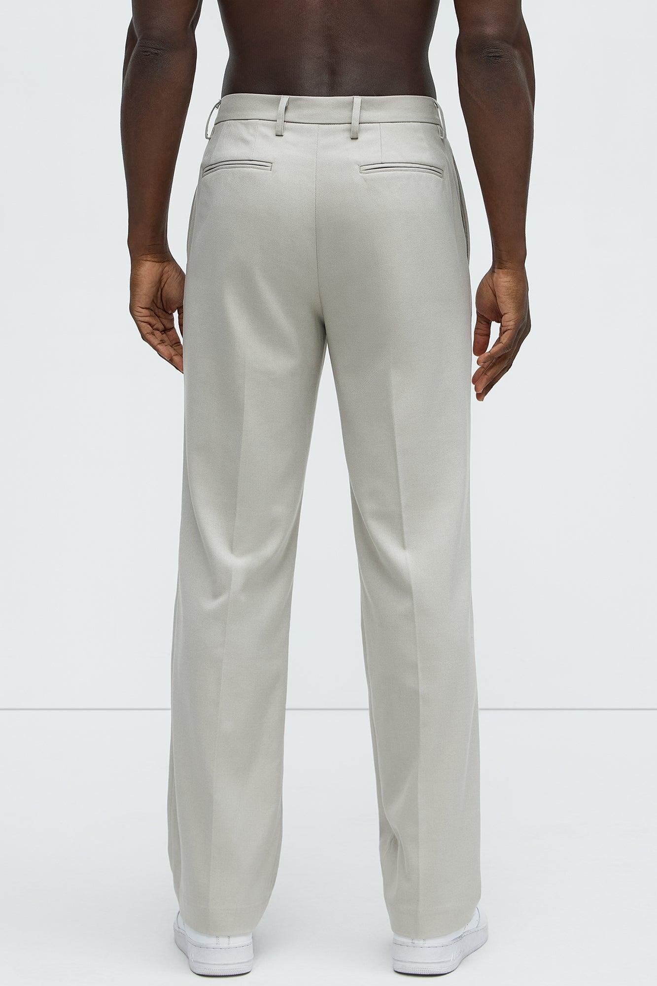 High Peak Straight Suit Trouser - Taupe Product Image