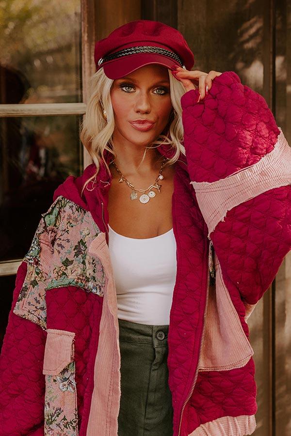 NYC Bound Cabbie Hat in Wine Product Image