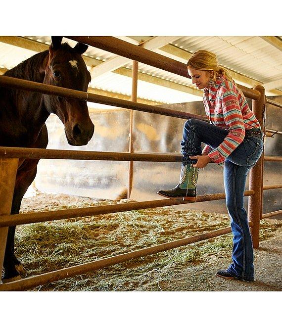 Ariat Lucy Mid Rise Wide Leg Stretch Denim Jeans Product Image