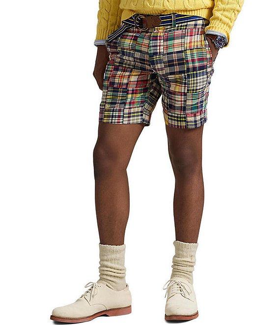 Polo Ralph Lauren Straight Patchwork Madras 9.5#double; Inseam Shorts Product Image
