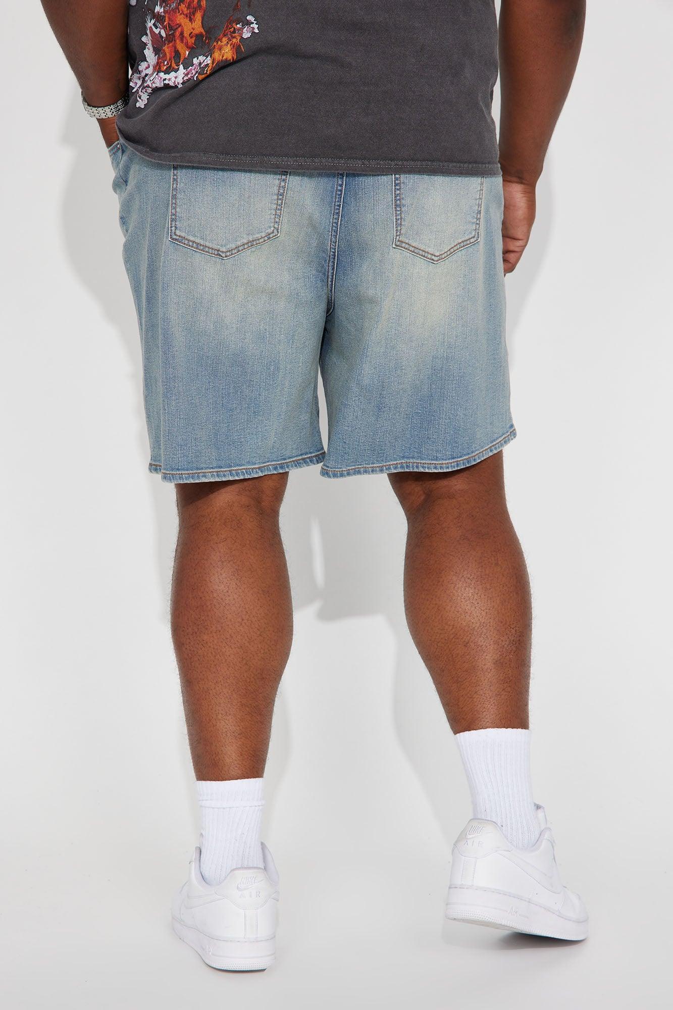 Mike Relaxed Denim Shorts - Medium Wash Product Image