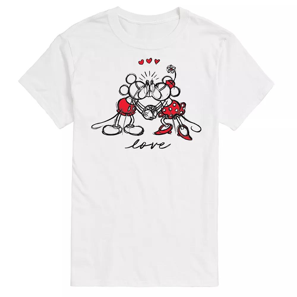 Disney's Men's Mickey Minnie Love Graphic Tee,  Product Image