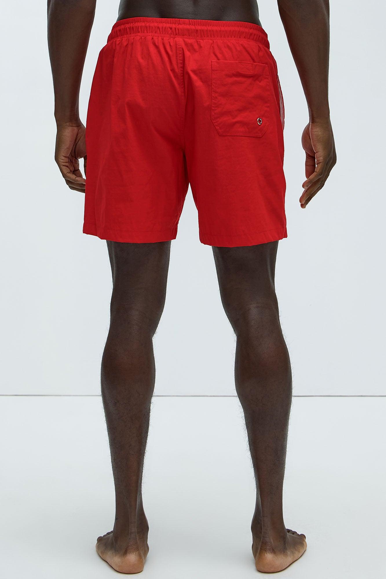 Montez Stretch Swim Trunk Classic - Brick Red Product Image