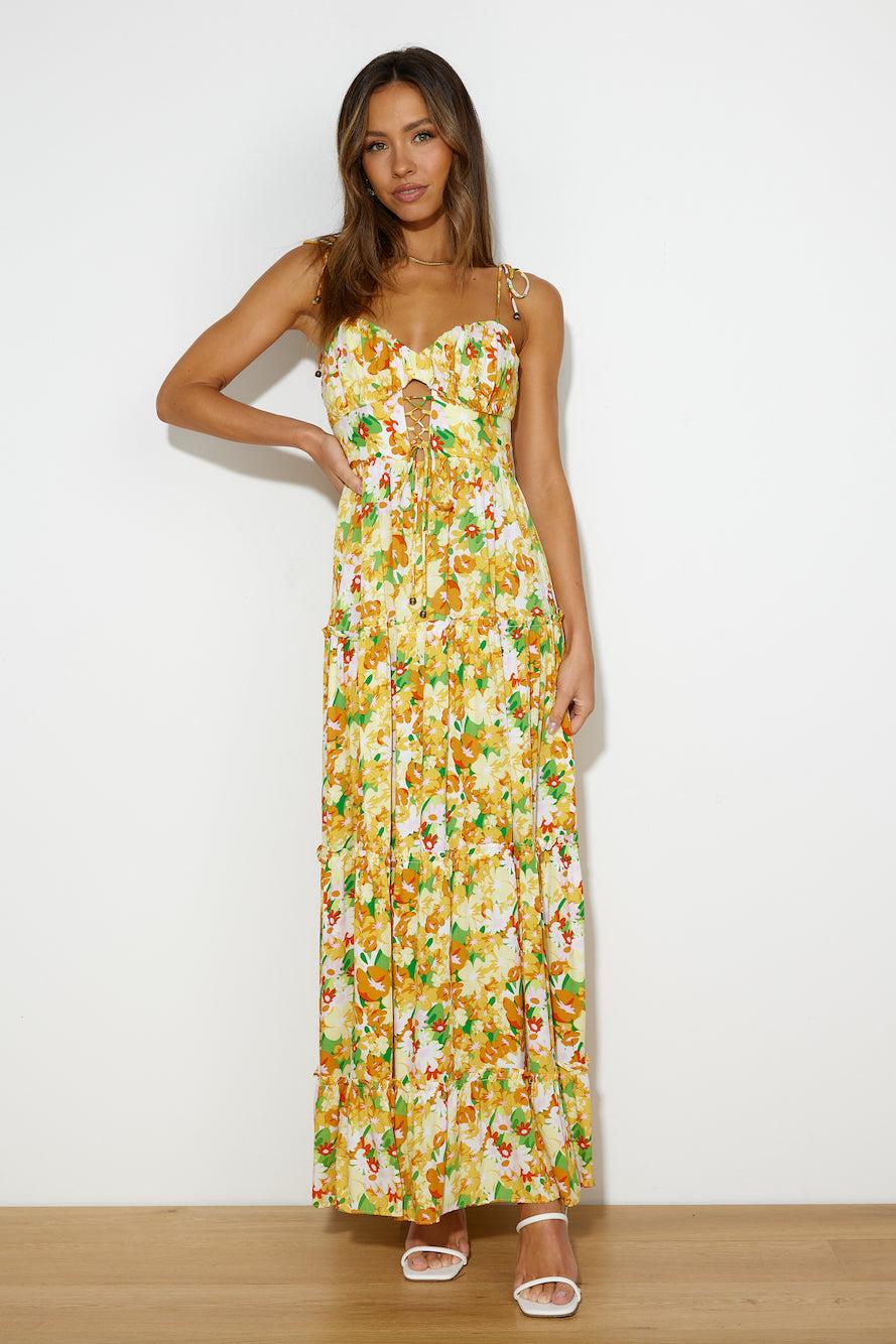 Sunset Pictures Maxi Dress Yellow Product Image