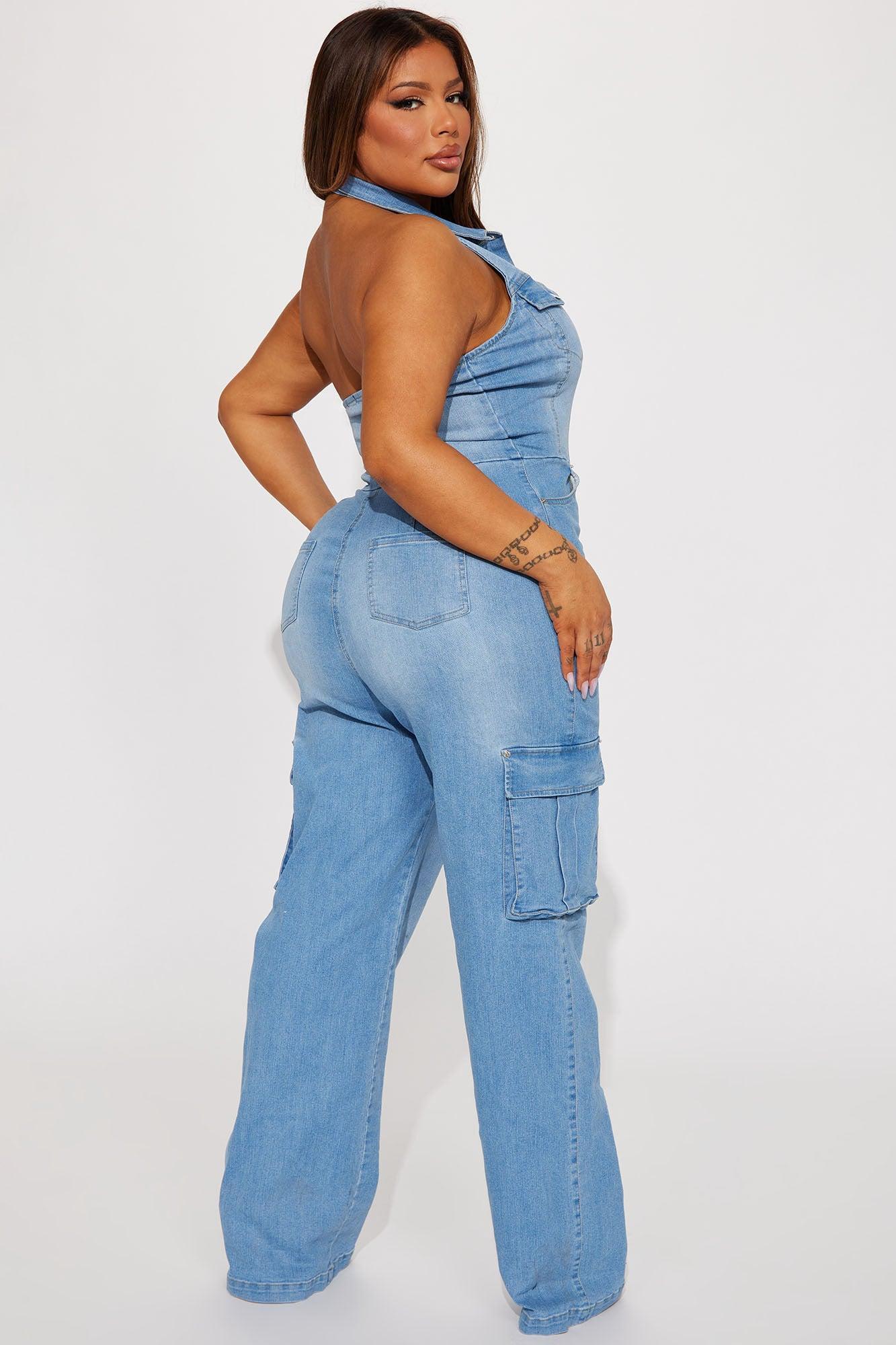 Madelaine Denim Jumpsuit - Denim Product Image