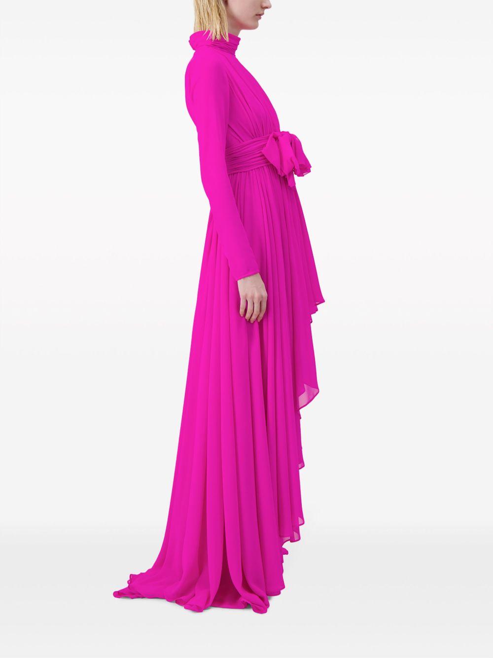 asymmetric draped silk-jersey gown Product Image