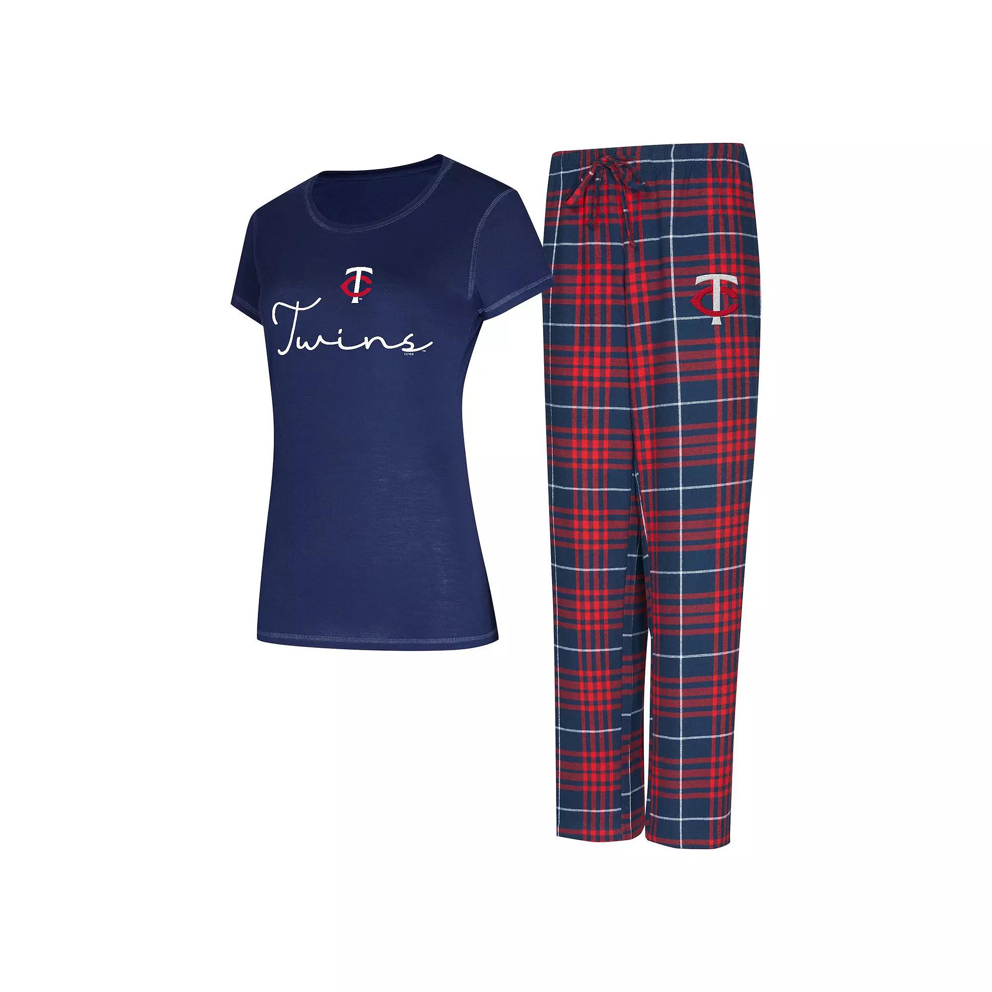 Women's Concepts Sport Minnesota Twins Vector T-Shirt & Pants Sleep Set, Size: Medium, Blue Product Image