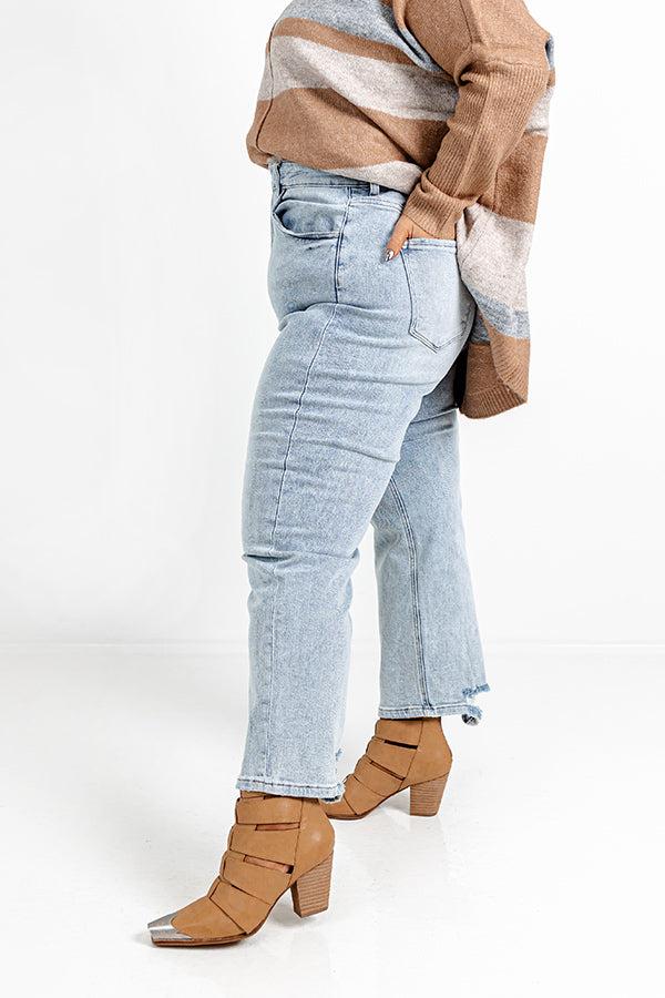 Risen The Bolt High Waist Jean in Light Wash Curves Product Image