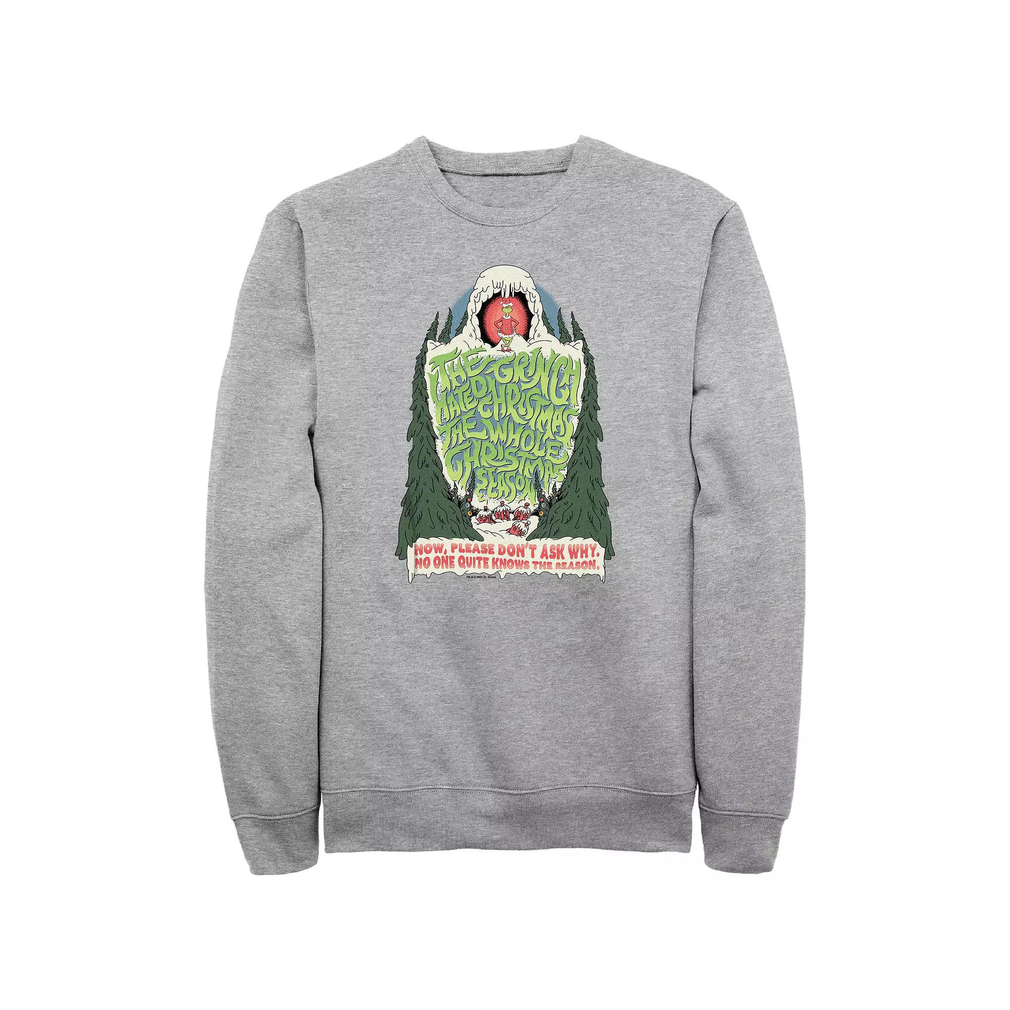 Big & Tall Dr. Seuss Grinch Hated Christmas Graphic Fleece, Men's,  Product Image