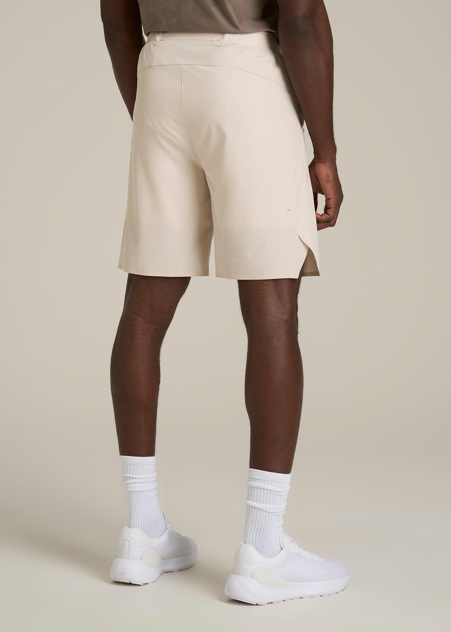 2-in-1 Featherweight Running Short for Tall Men in Light Stone Male Product Image
